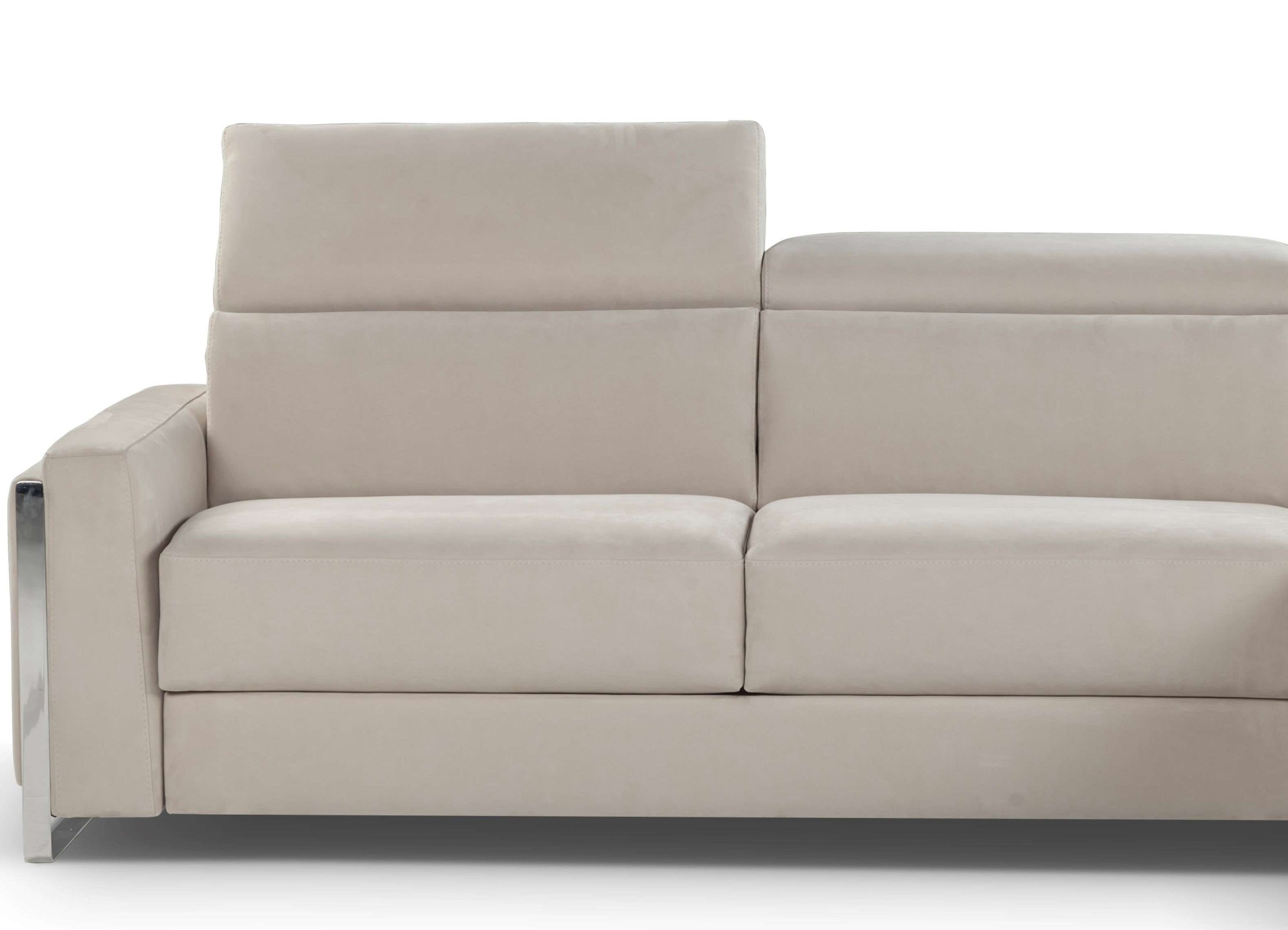 CALIA ITALIA Polsterecke »ECLETTICO, Ecksofa, Stellmasse 288/163 cm, L-Form,Metall Kufen Füsse,« wahlweise links oder rechts bestellbar,inklusiv Kopfteilverstellung