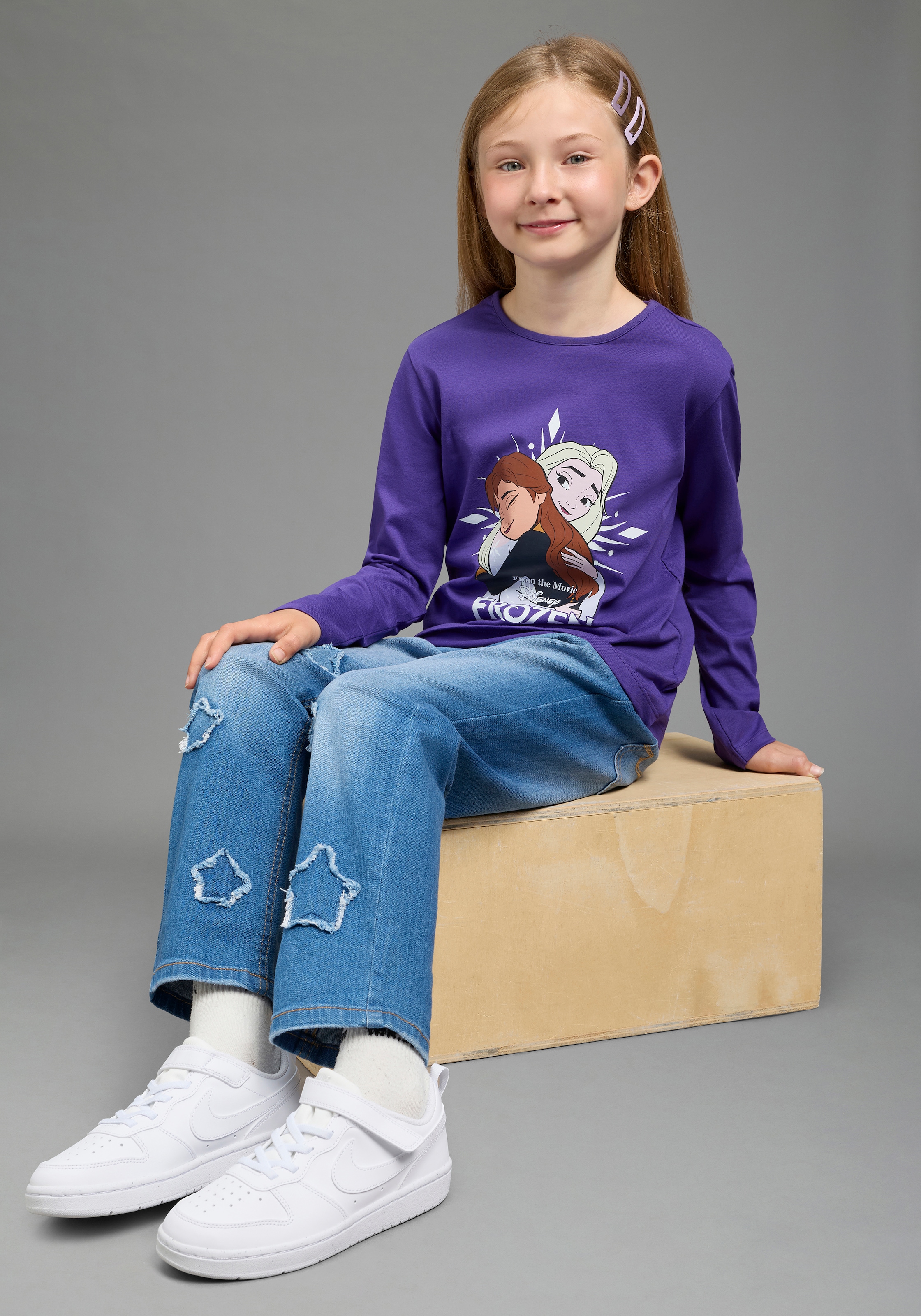 KIDSWORLD Langarmshirt »FROZEN Shirt, Disney« Disney-Shirt in Basic-Passform, Langarm, bedrucktes Design