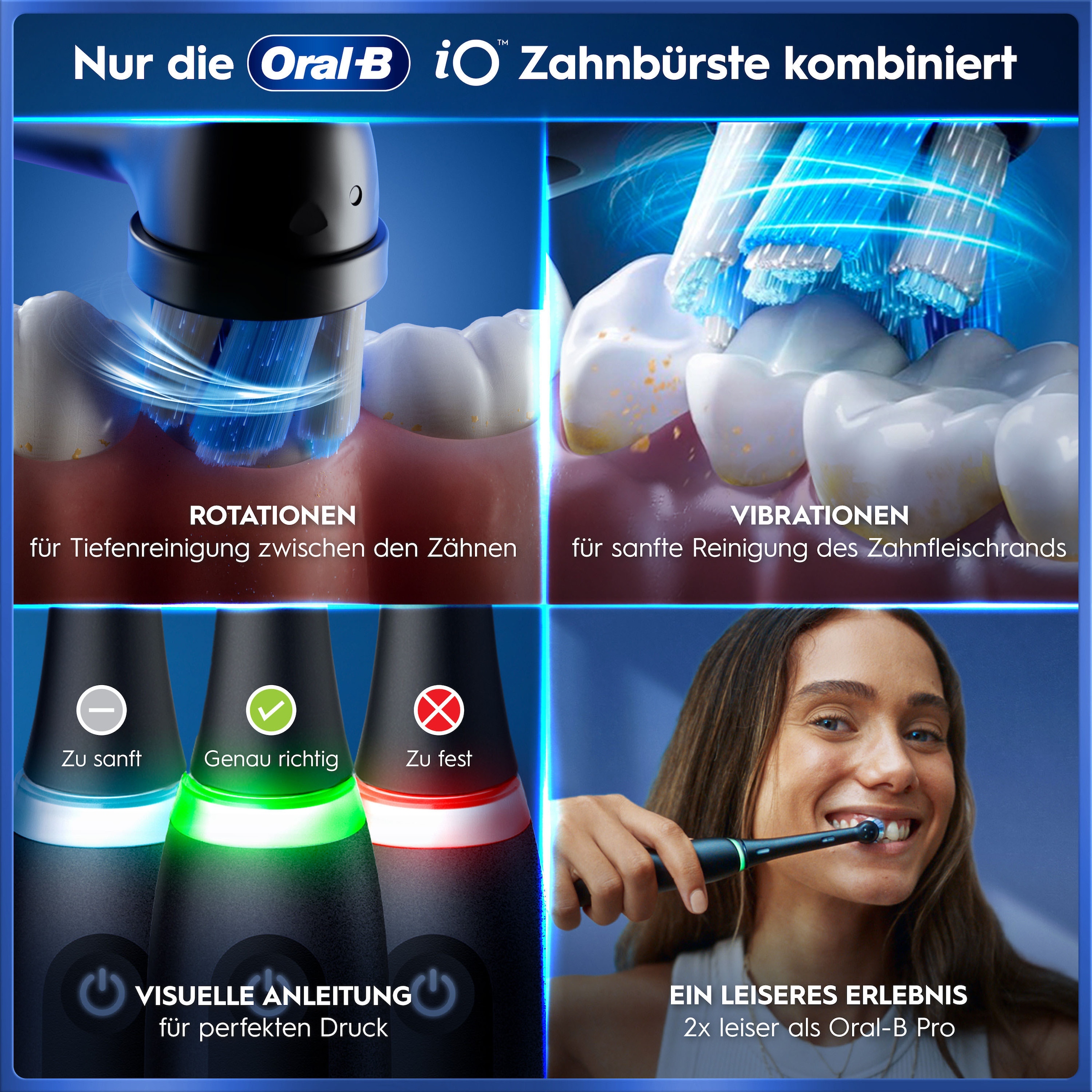 Oral-B Elektrische Zahnbürste »Oral-B iO Series 5« 1 Stk. Aufsteckbürsten Langanhaltender Akku | Reise-Etui | Aufsteckbürstenhalter