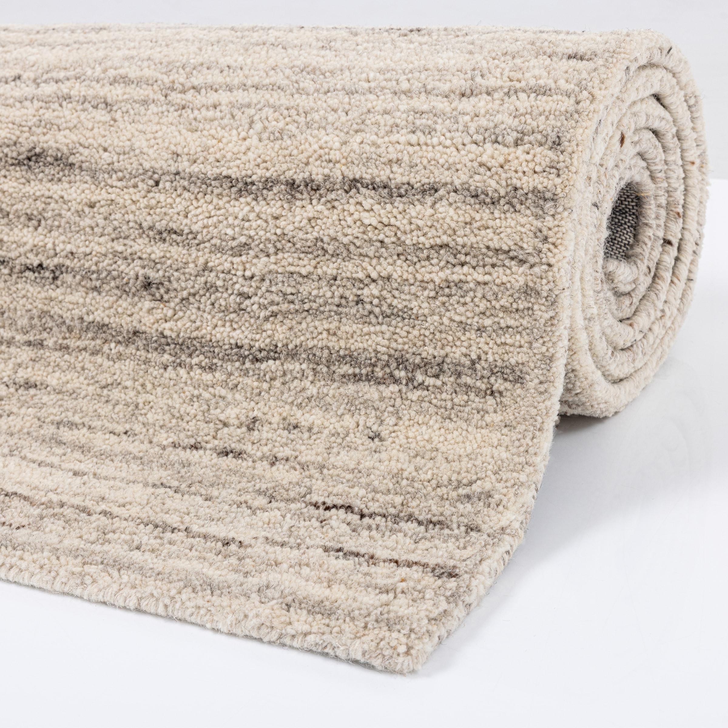 THEKO Tapis en laine »Janne, Berber Teppich,  Wolle, meliert, handgearbeitet« Rectangulaire 20 mm Höhe fait main, salon, chambre, salle à manger