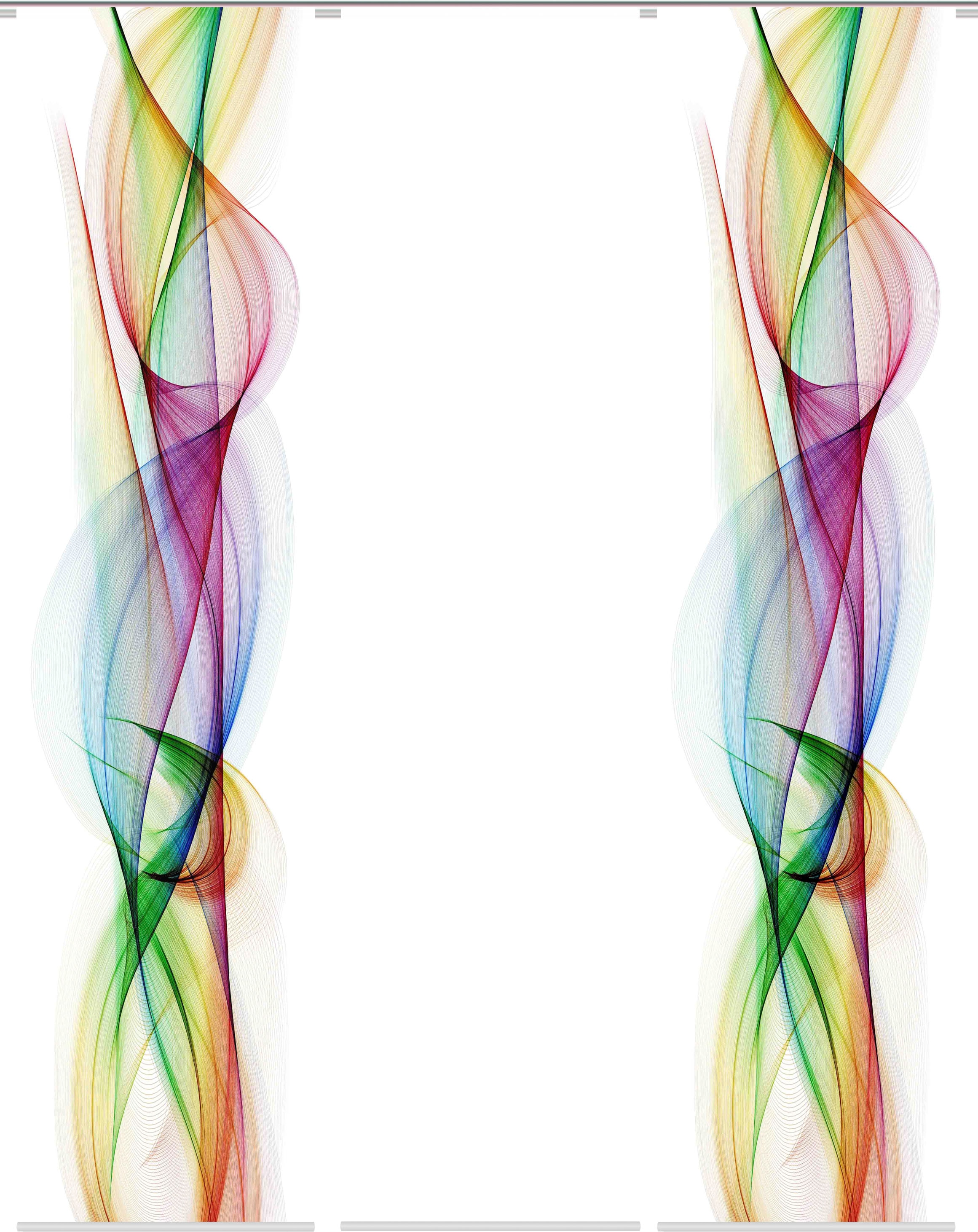 HOME WOHNIDEEN Rideau coulissant »BOLGE« Support de panneau 1 cuis tlg. DIGITALDRUCK