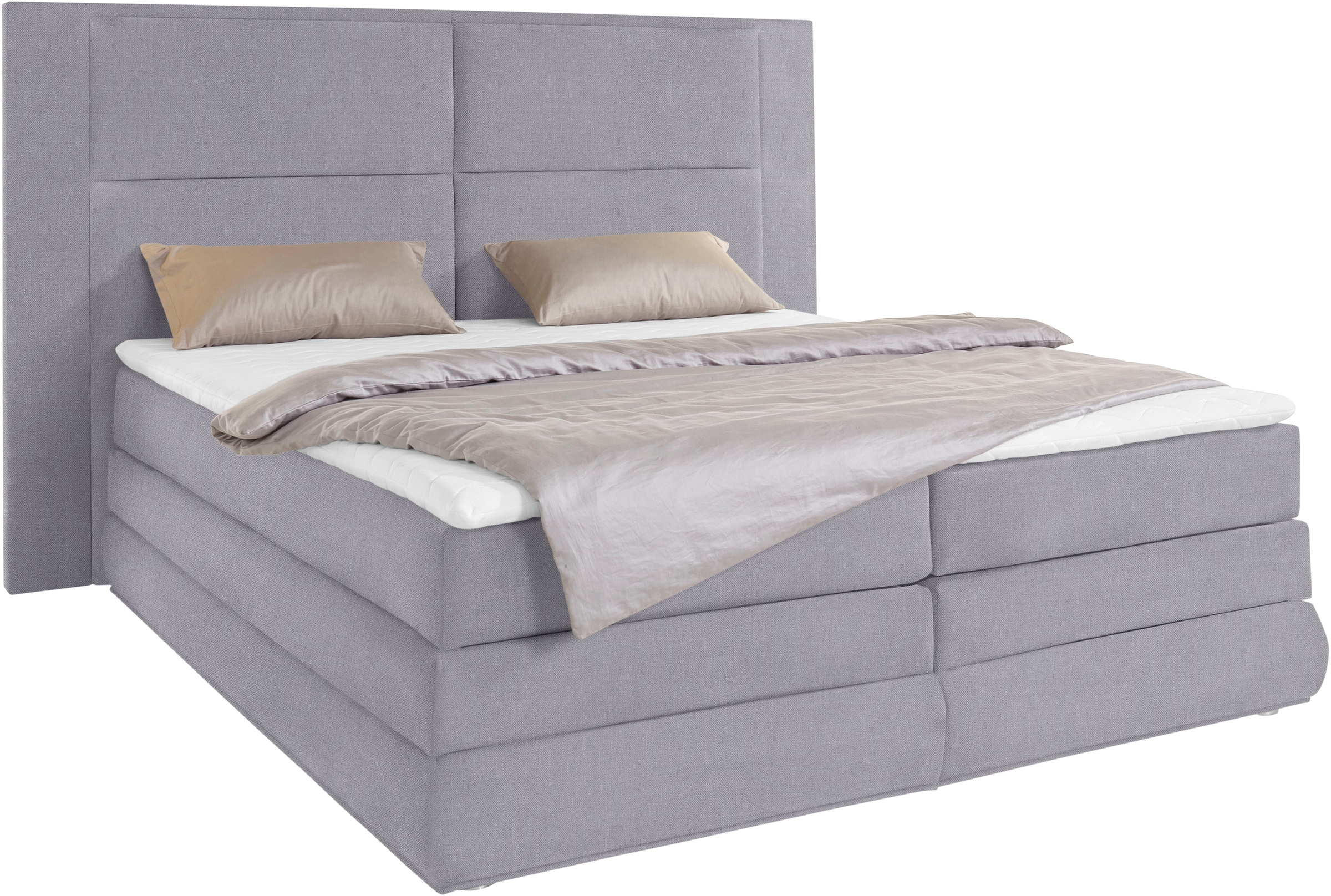 COLLECTION AB Boxspringbett »Copenhagen« inklusive Bettkasten, Topper, wahlweise mit LED-Beleuchtung