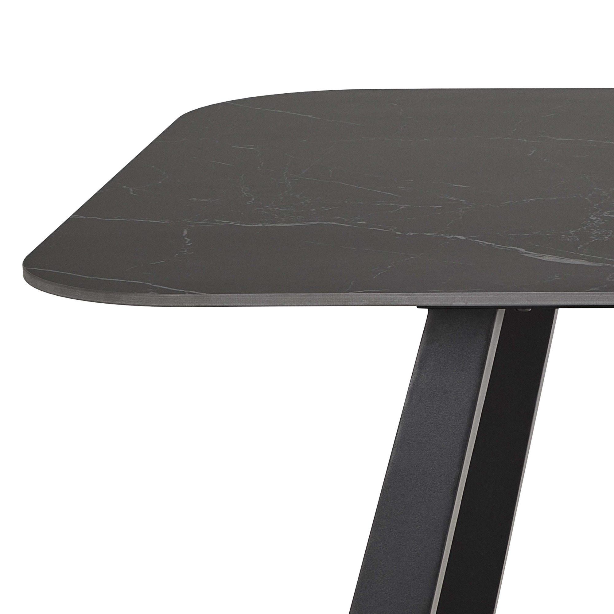 ACTONA GROUP Table de salle à manger »Antalya, Speisetisch, Tisch« rectangulaire, plaque en céramique, pied luge, 6 places assises, largeur 180 cm,