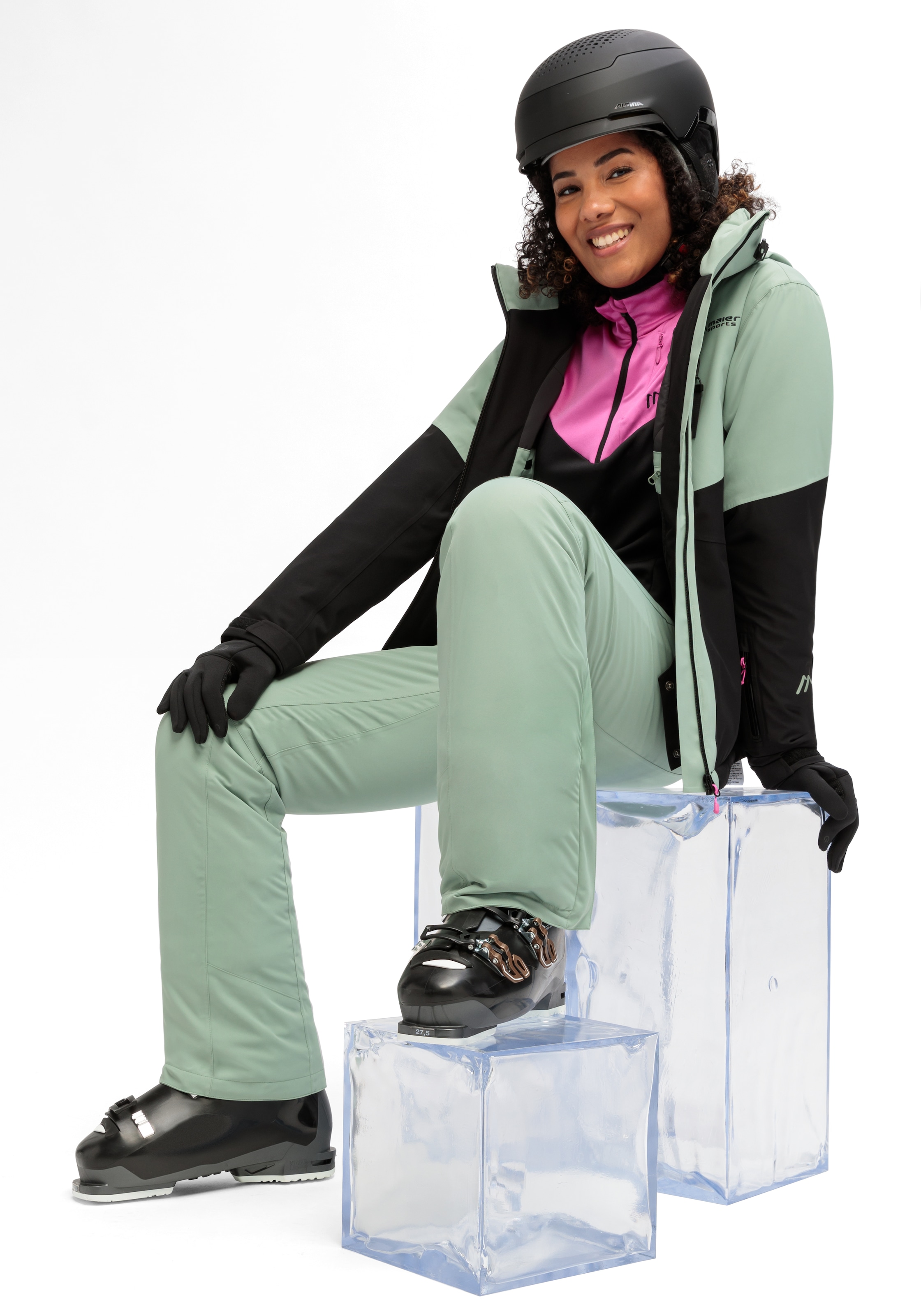 Maier Sports Rollkragenpullover »Evii«, Damen Midlayer, warmes und schnelltrocknendes Fleece
