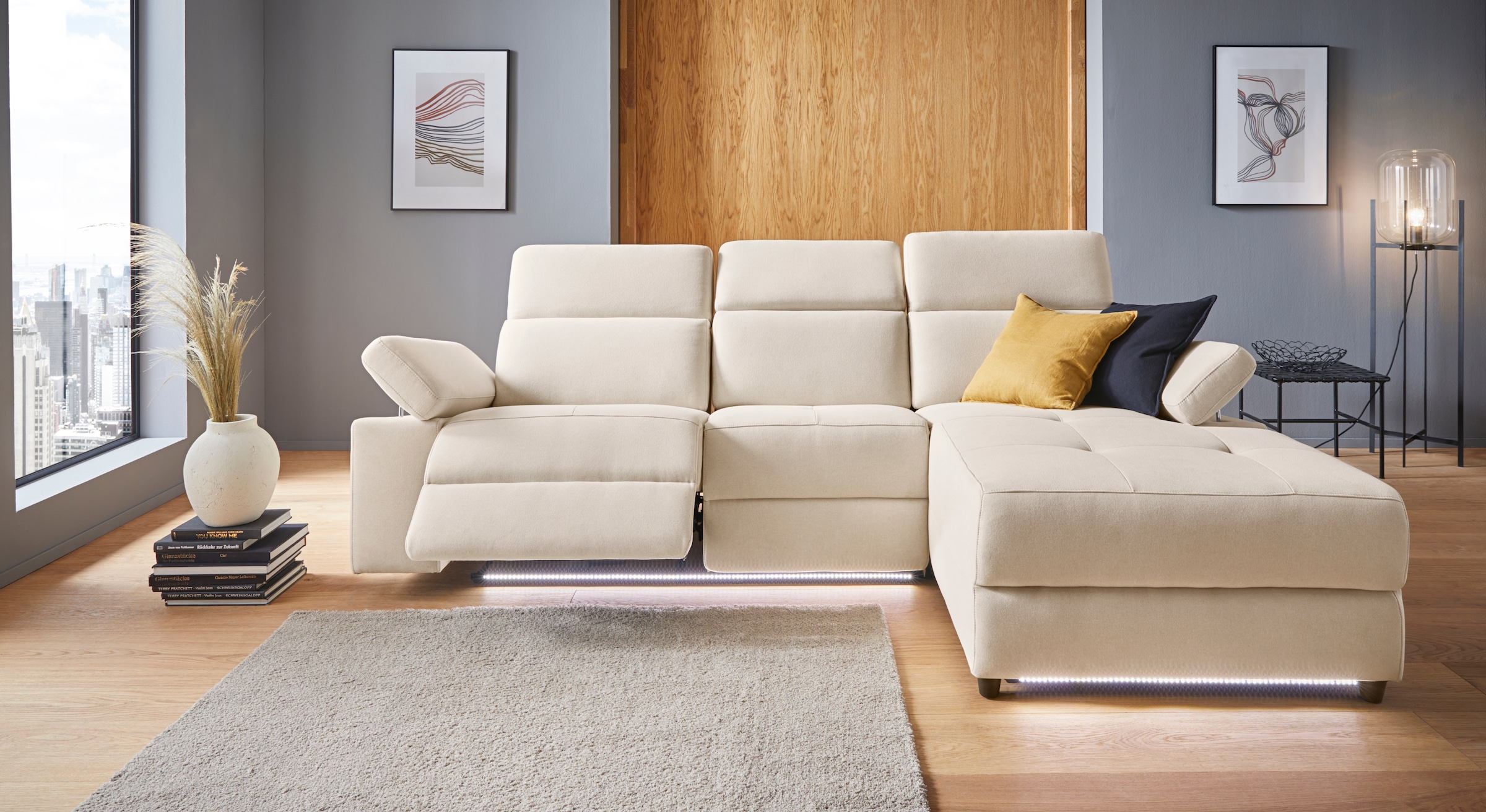 Home affaire »Kilado, L-Form,« mit Relaxfunktion, verstellbarer Armlehne, Kopfteilverstellung