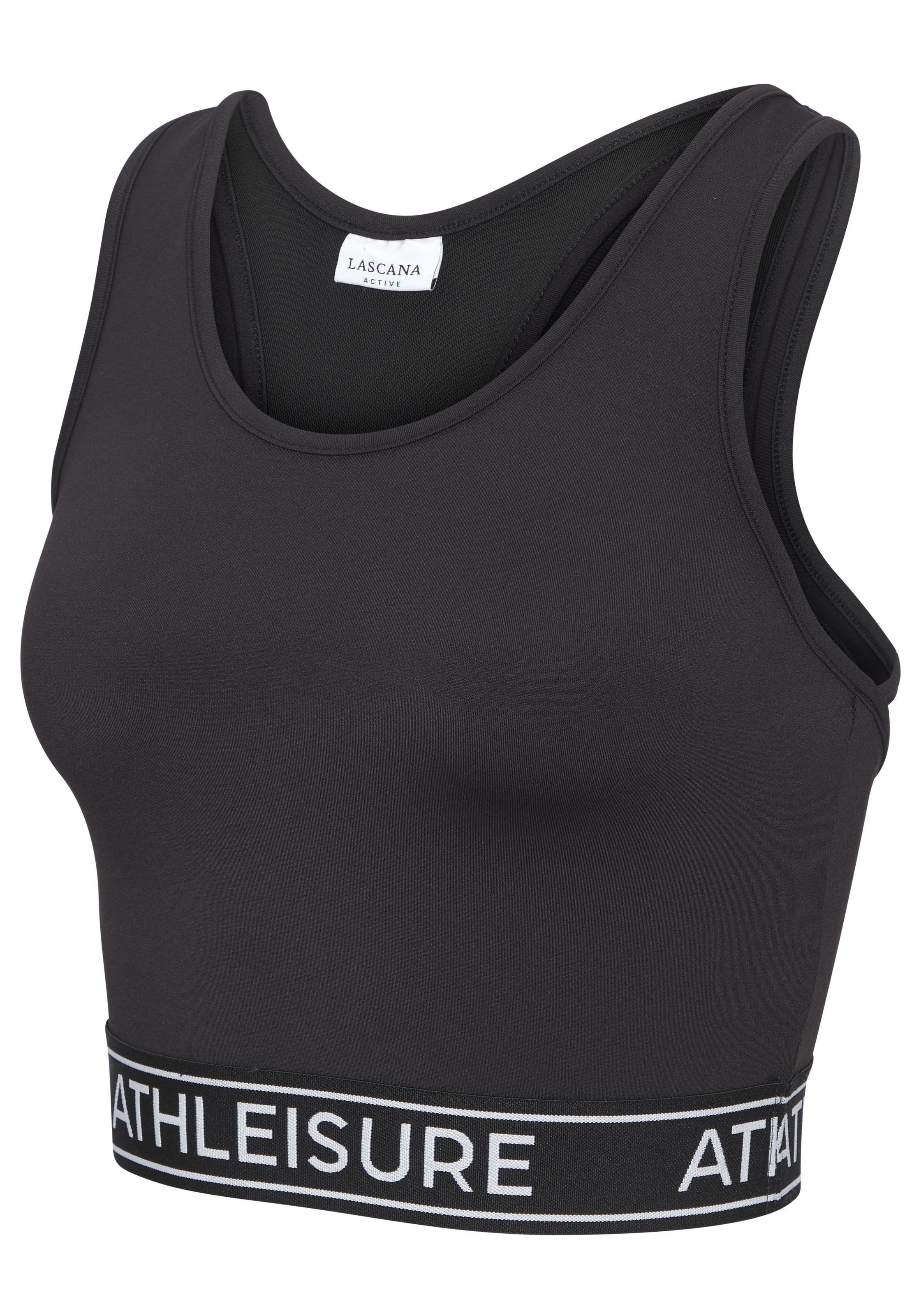 LASCANA ACTIVE Crop-Top avec dos tendance et insert en mesh