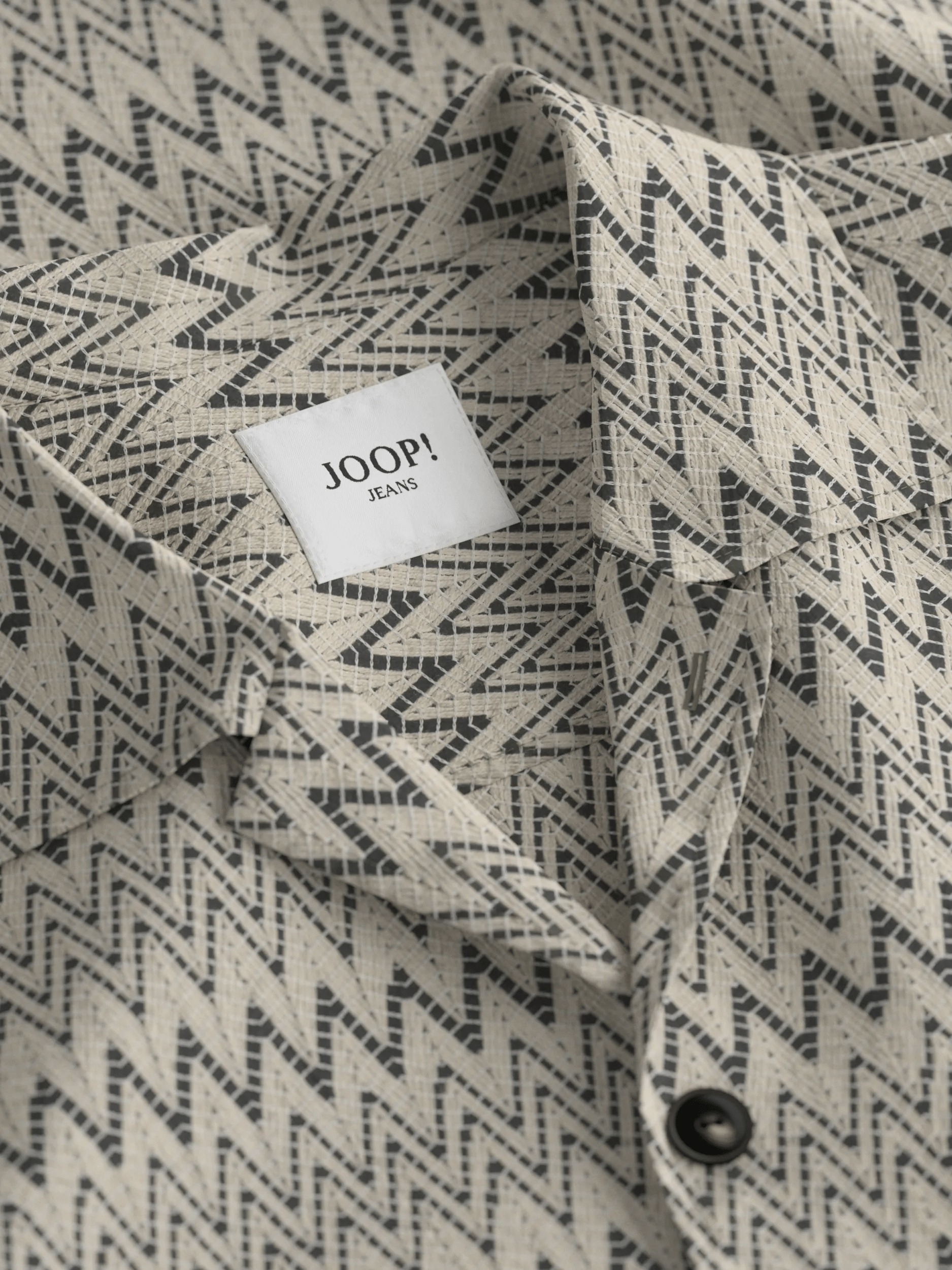 Joop Jeans Chemise à manches courtes »Hanau« avec motif zigzag continu