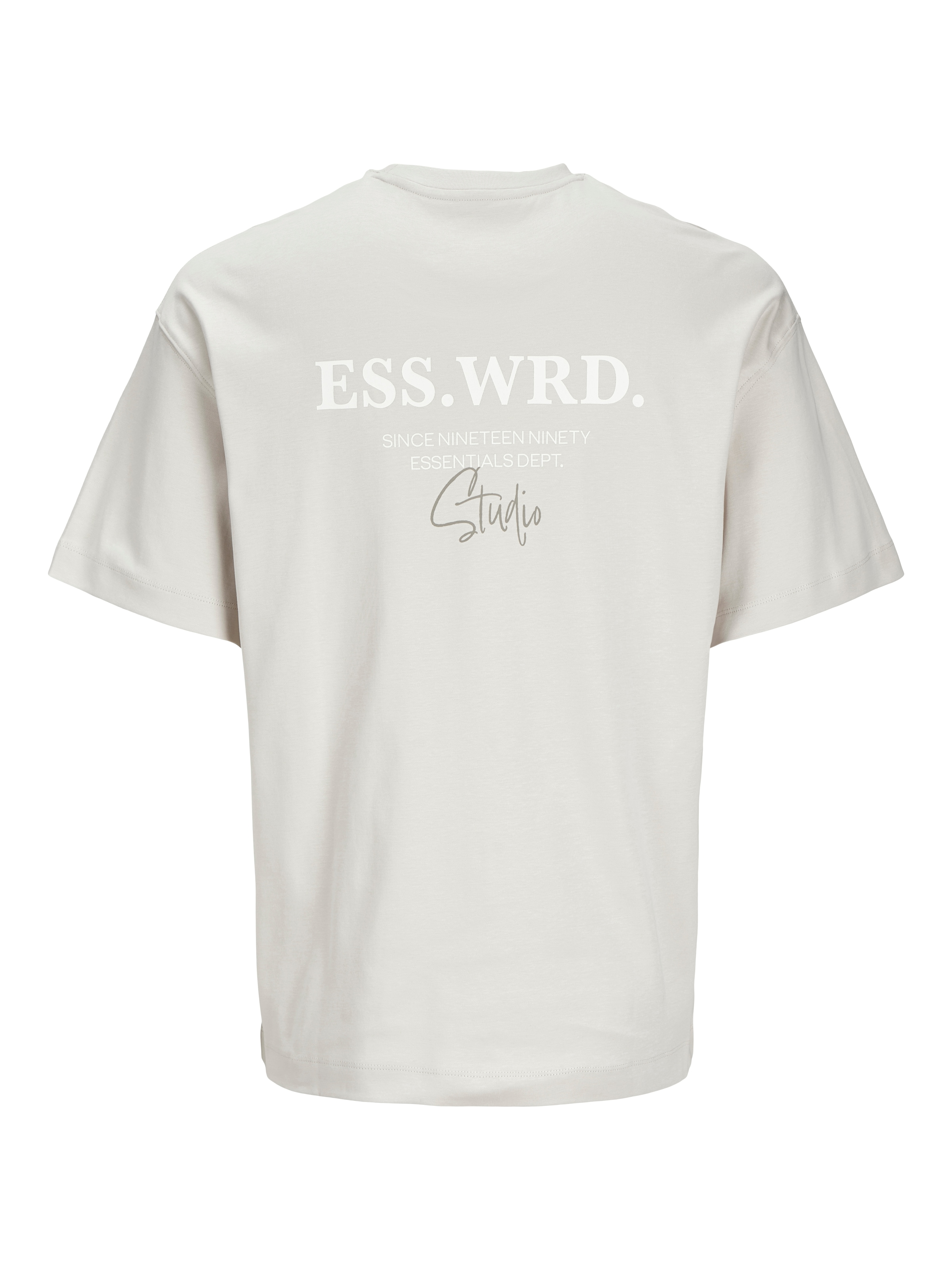 Jack & Jones Shirt à col rond »JJEURBAN EDGE STUDIO TEE SS O-NECK NOOS« mit Front und Back Print