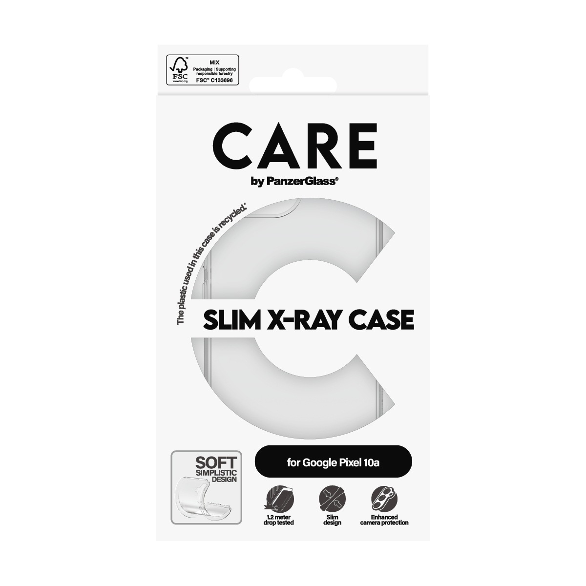 CARE by PanzerGlass Handyhülle »SLIM X-Ray Case für Google Pixel 10a« Backcover, Schutzhülle, Handyschutzhülle, Case, Schutzcase, stossfest