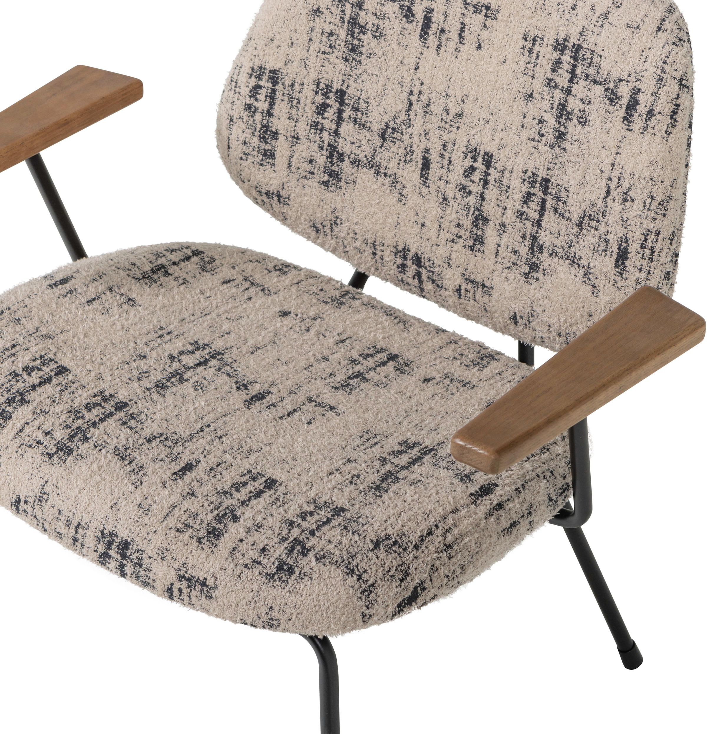 WOOOD Fauteuil lounge »Aure mit Olly-Gewebtem Bezug und Armlehnen B 69 x T 64 x H 69 cm« très haute résistance à l'usure, capacité de charge 120 kg, motif irrégulier