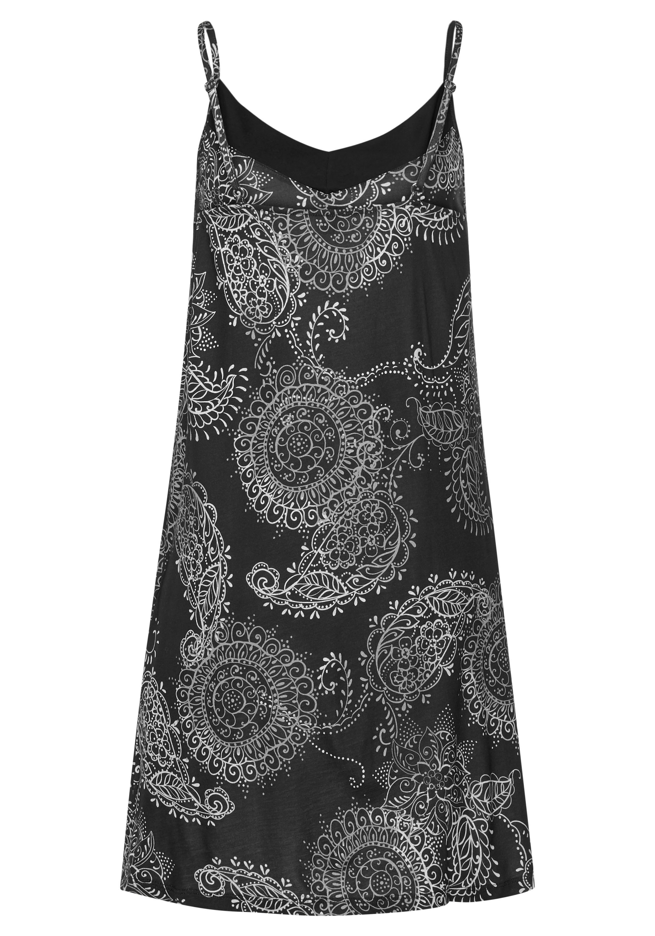 Vivance Dreams Negligé im schwarz-weissen Paisley-Dessin