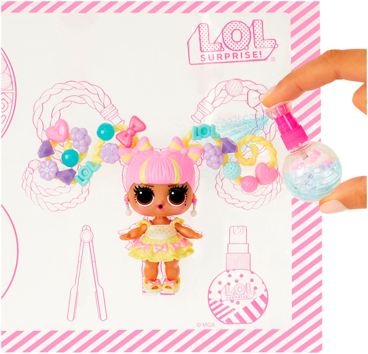L.O.L. SURPRISE! Kreativset »L.O.L. Surprise Hair Beads Salon« inklusive Püppchen mit DIY Perlen-Frisuren