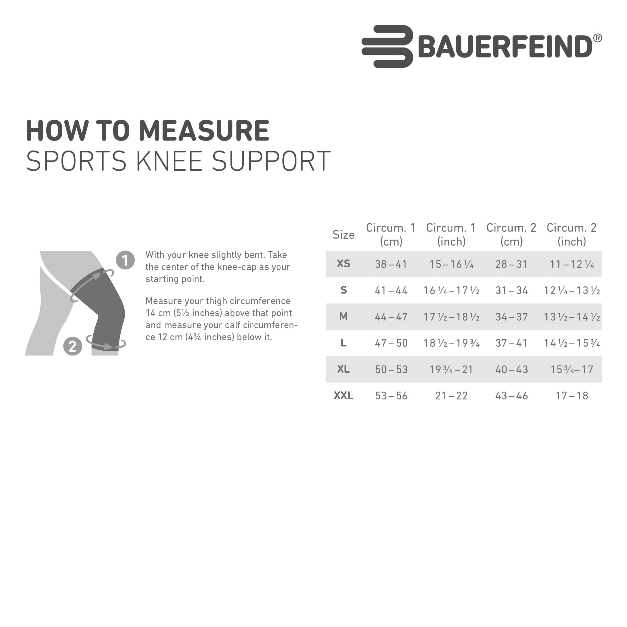 Bauerfeind Bandage pour le genou »NBA Sports Knee Support« matériau respirant, en coton, polyester et élasthanne