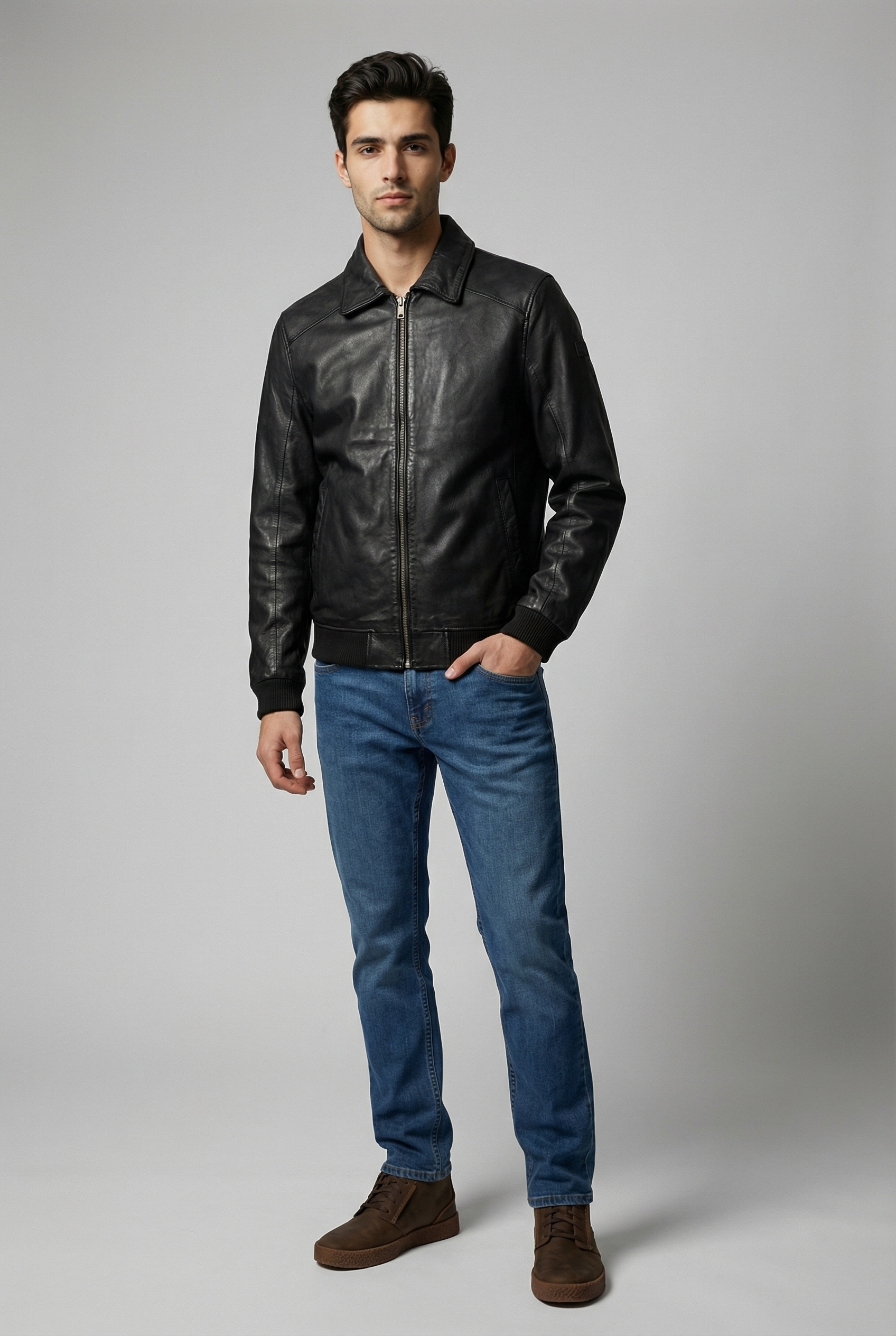 Mauritius Lederjacke »MMCrovig« mit Umlegekragen