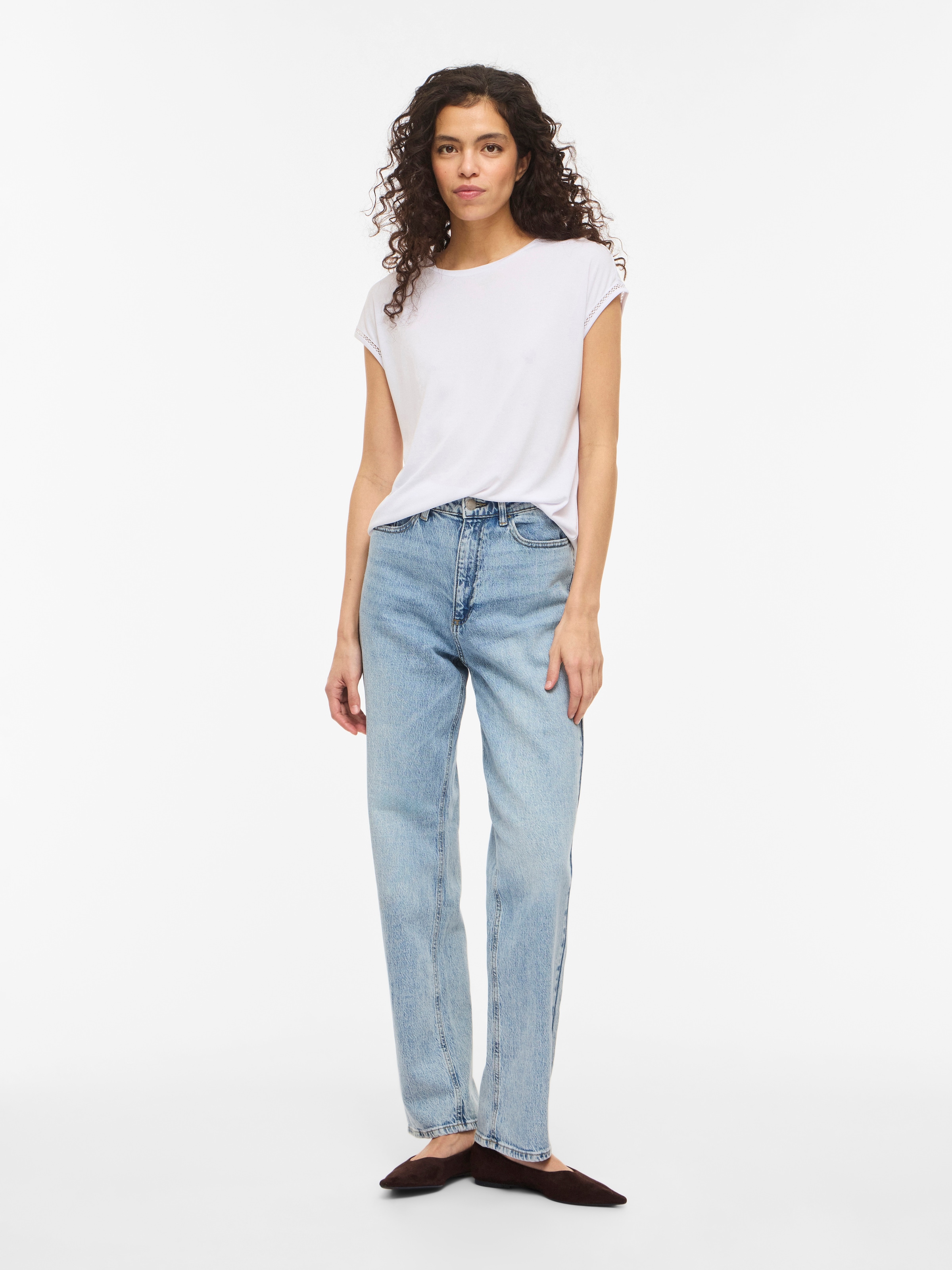 Vila Kurzarmshirt »VIMODALA C/S O-NECK DETAIL TOP - NOOS«