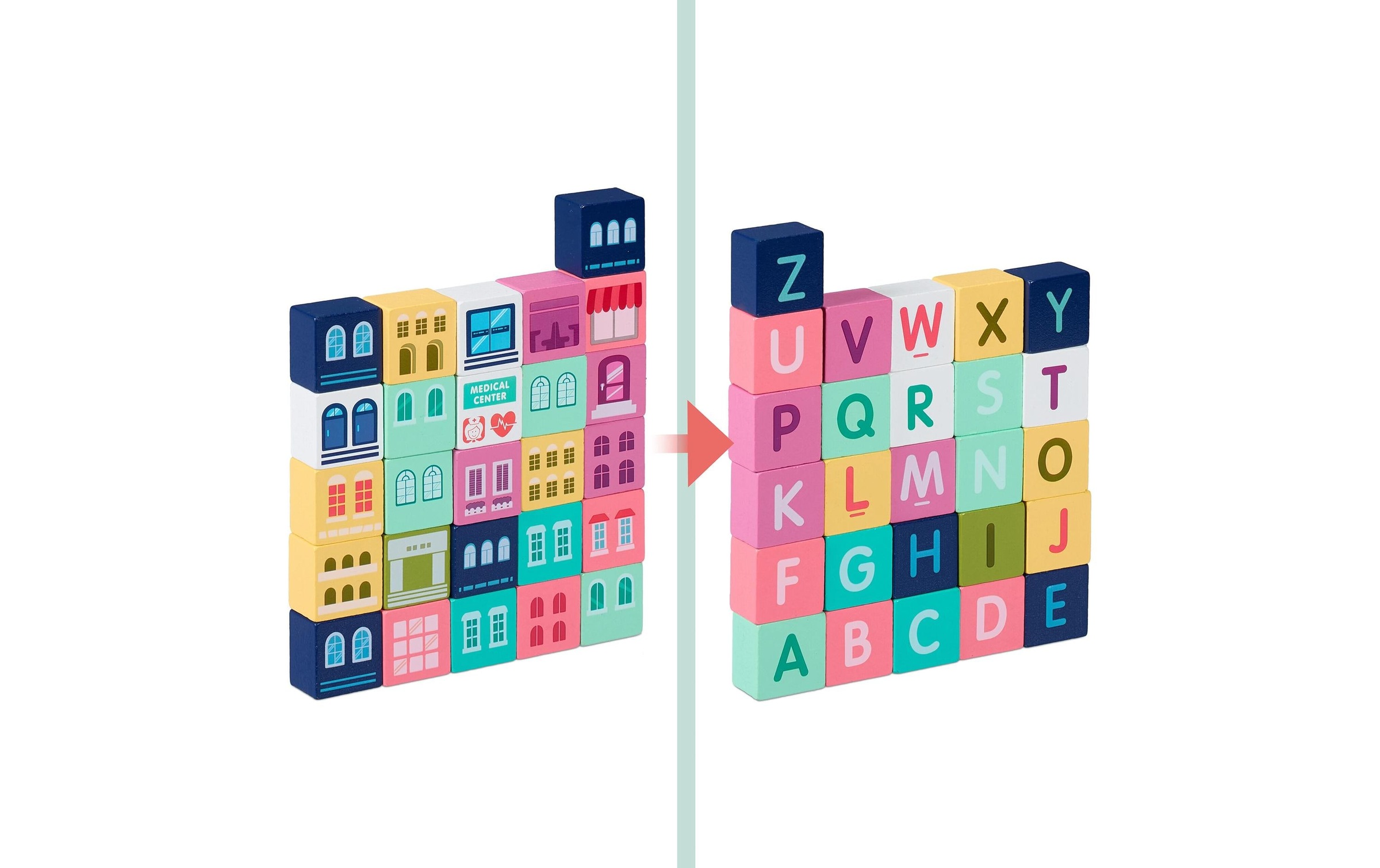 relaxdays Briques de jeu »Stadt im Set«