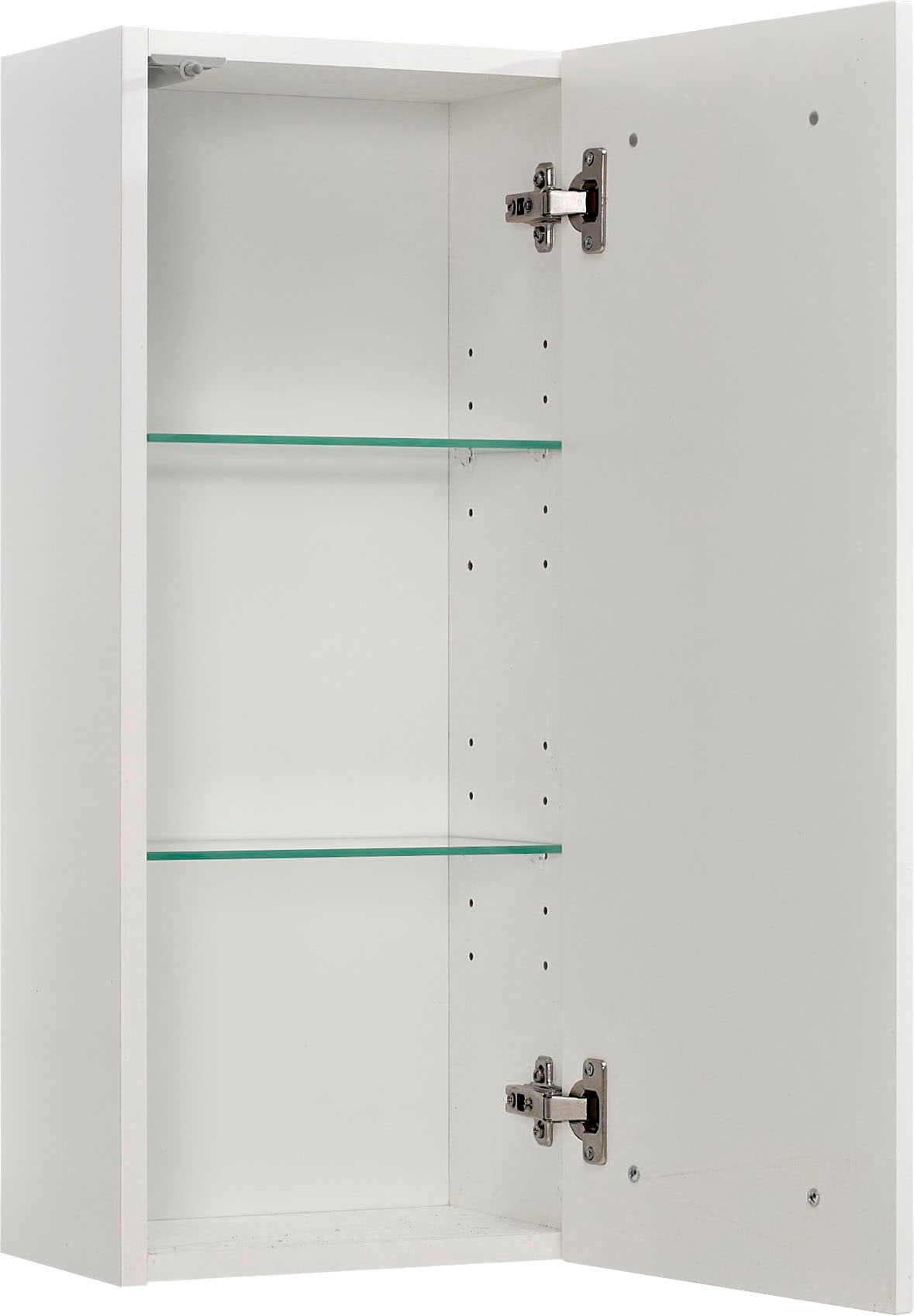 Saphir Hängeschrank »Quickset 376 Wand-Badschrank mit 1 Tür und 2 Einlegeböden« Badezimmer-Hängeschrank, 30 cm breit, inkl. Türdämpfer, Weiss Hochglanz