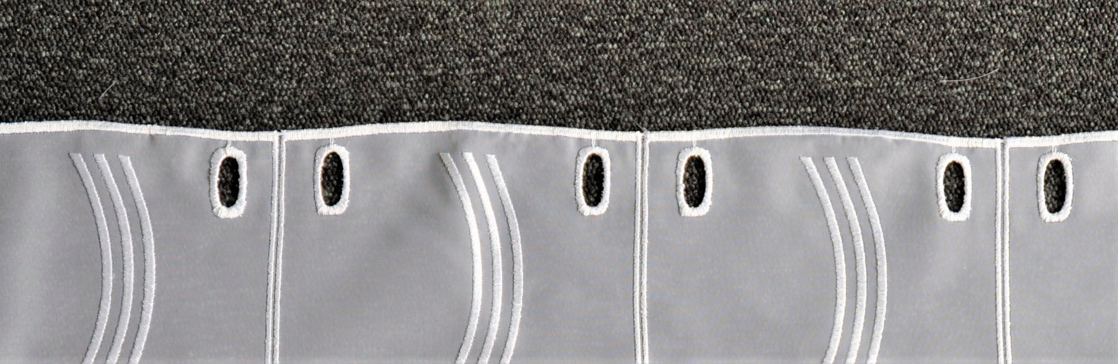 Stickereien Plauen Scheibengardine »Blätter« Stangendurchzug 1 Stk. tlg.