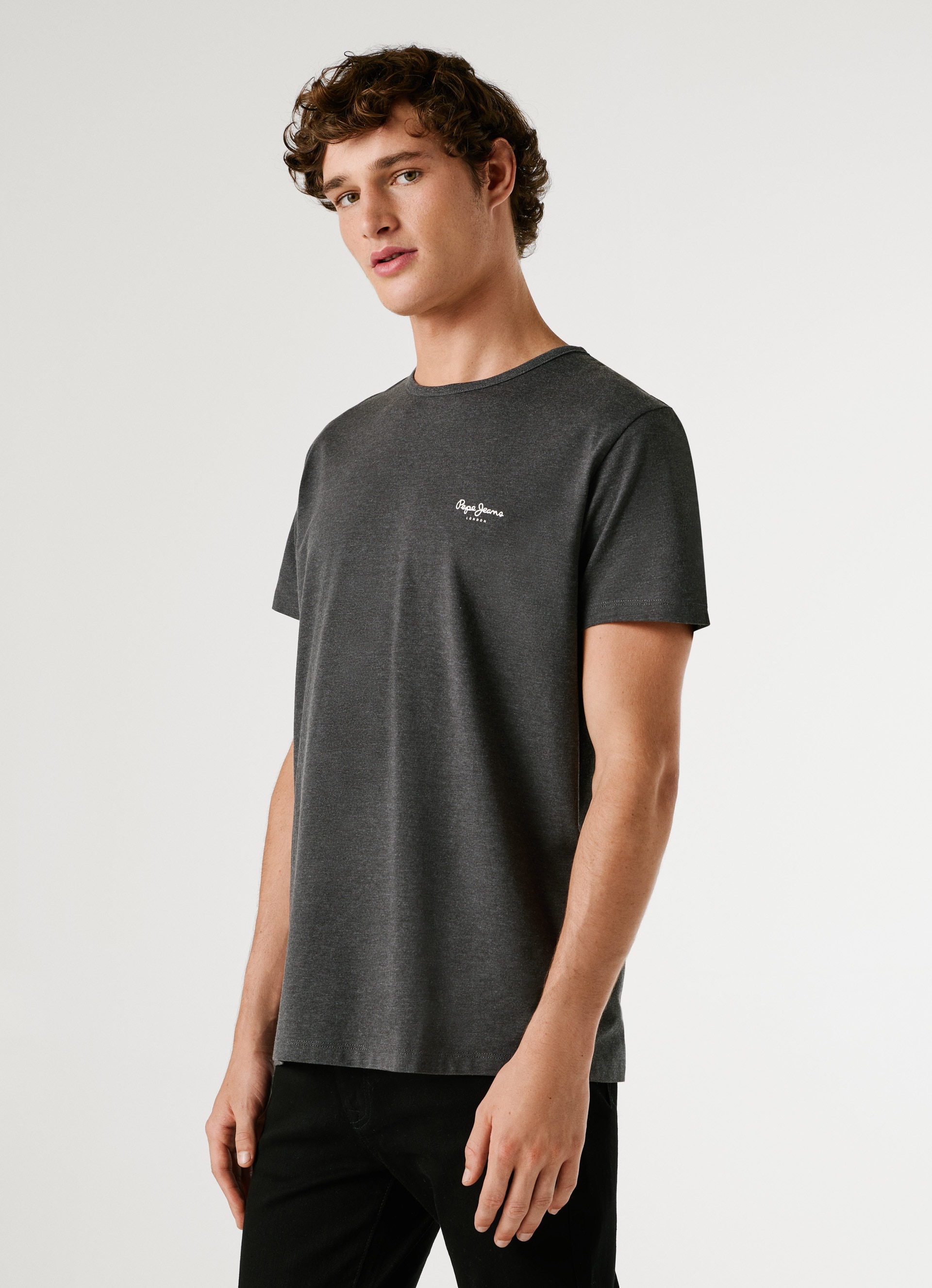 Pepe Jeans T-Shirt »ORIGINAL BASIC 3N« Rundhals mit kleinem Logodruck