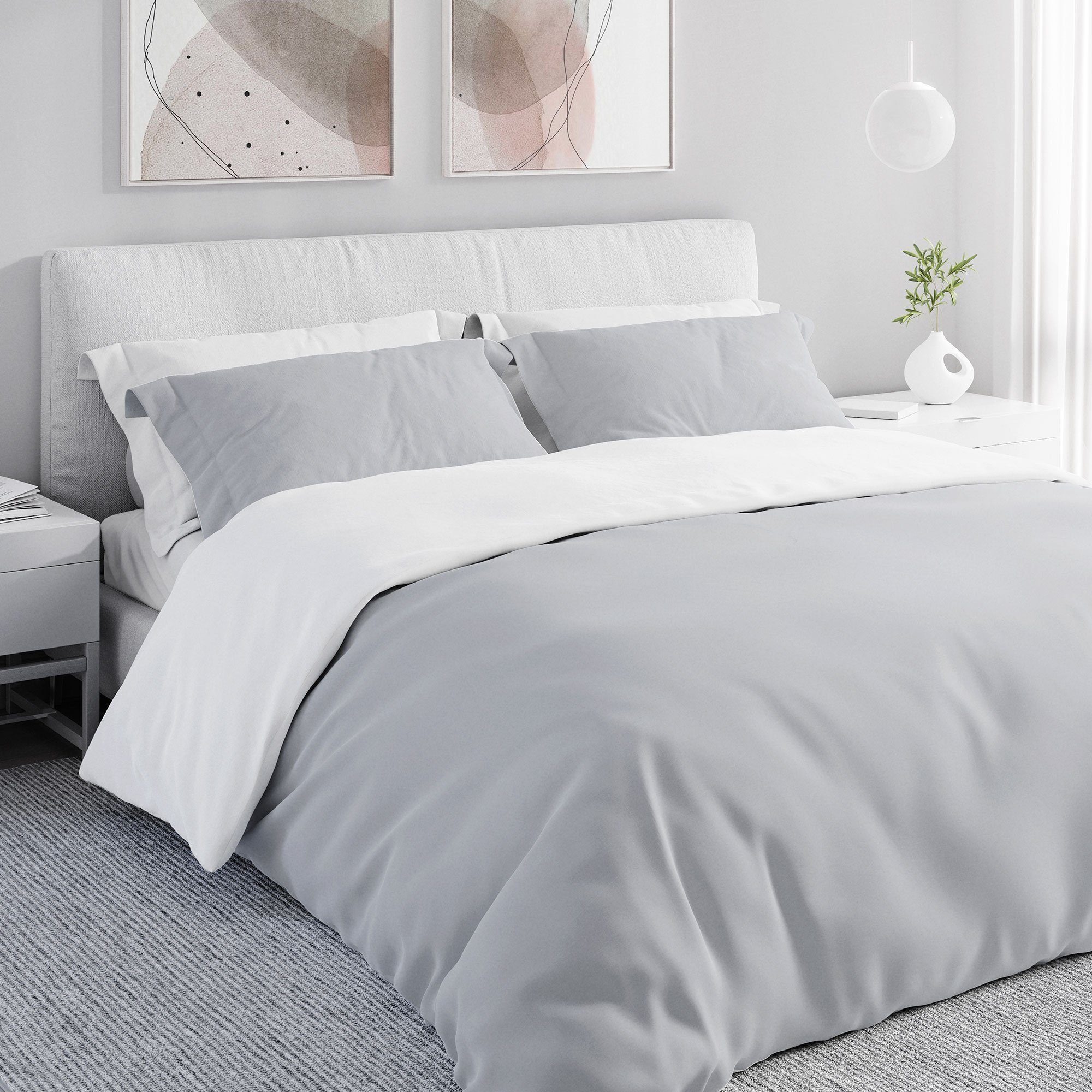 Wolkenfeld Linge de lit »Allergiker Bettwäsche, unfassbar weich« 2 cuis 135x200 cm, 155x220 & Übergrössen I inkl. Kissenbezüge 80x80 I 2-farbig