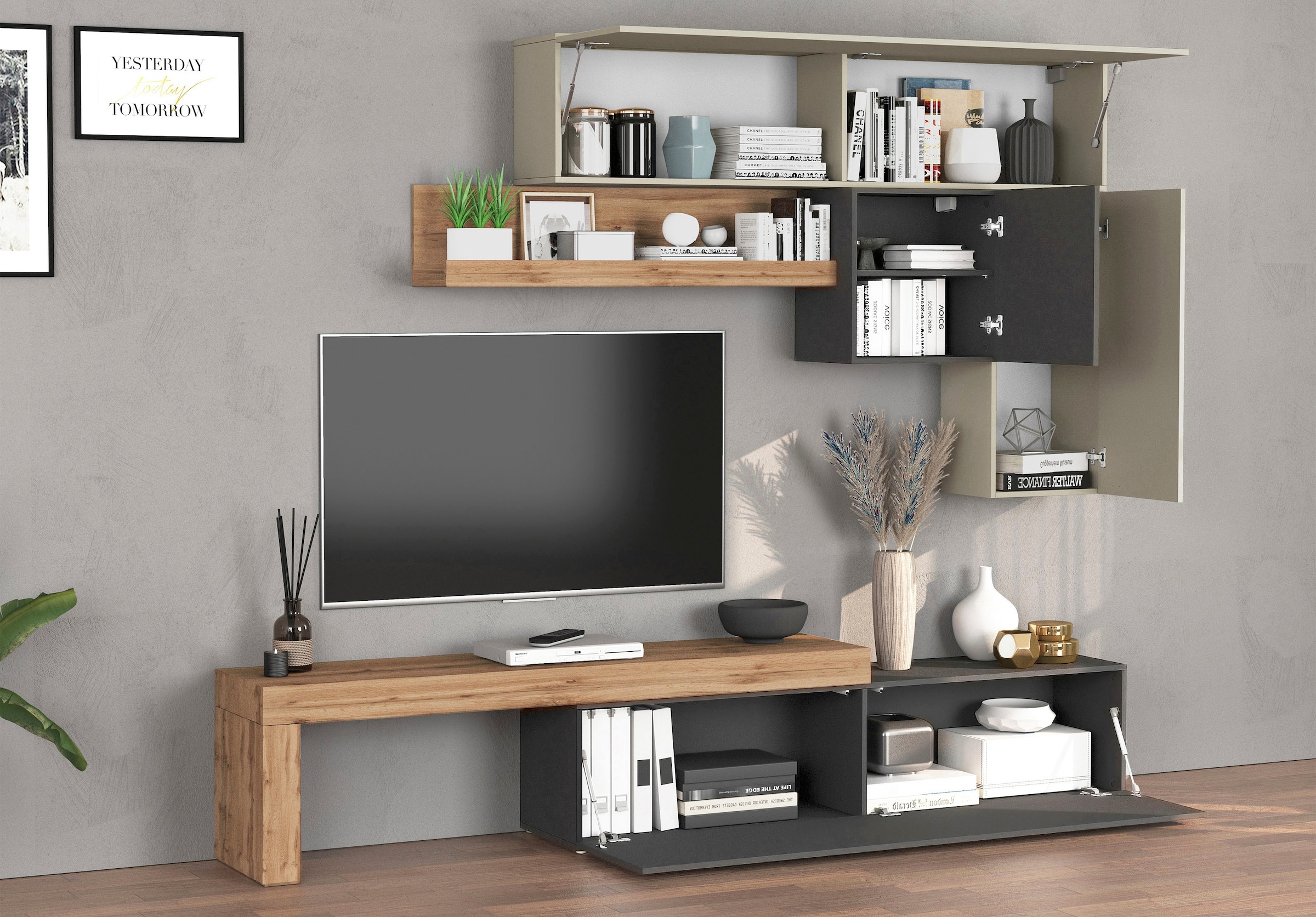 INOSIGN Meuble mural »Chronos Wohnwand, Medienwand, 5-er set« Set, 5 cuis tlg.