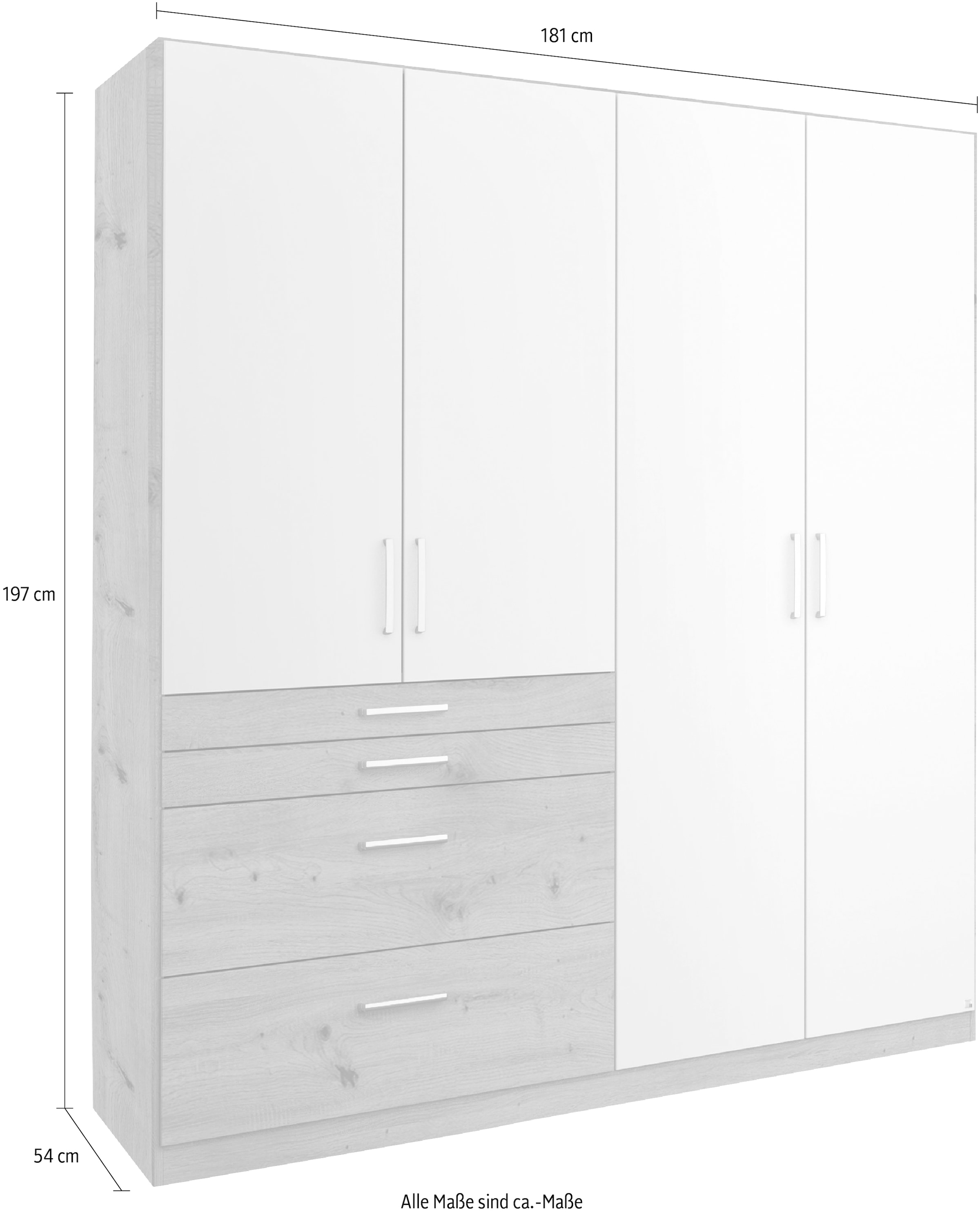 rauch Armoires à vêtements »Harburg im Schlafzimmer« armoire de chambre avec miroir