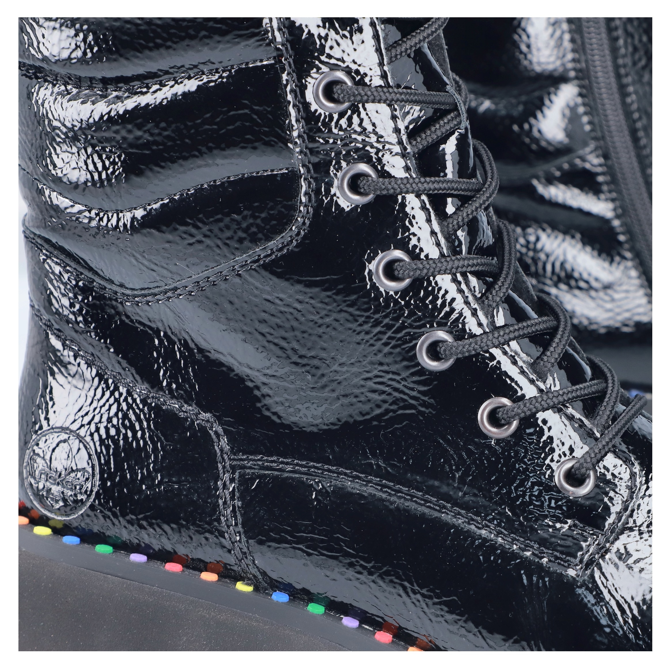 Rieker Bottes d'hiver  bottes à plateforme, bottes d'hiver, bottines vernies avec fermeture éclair intérieure
