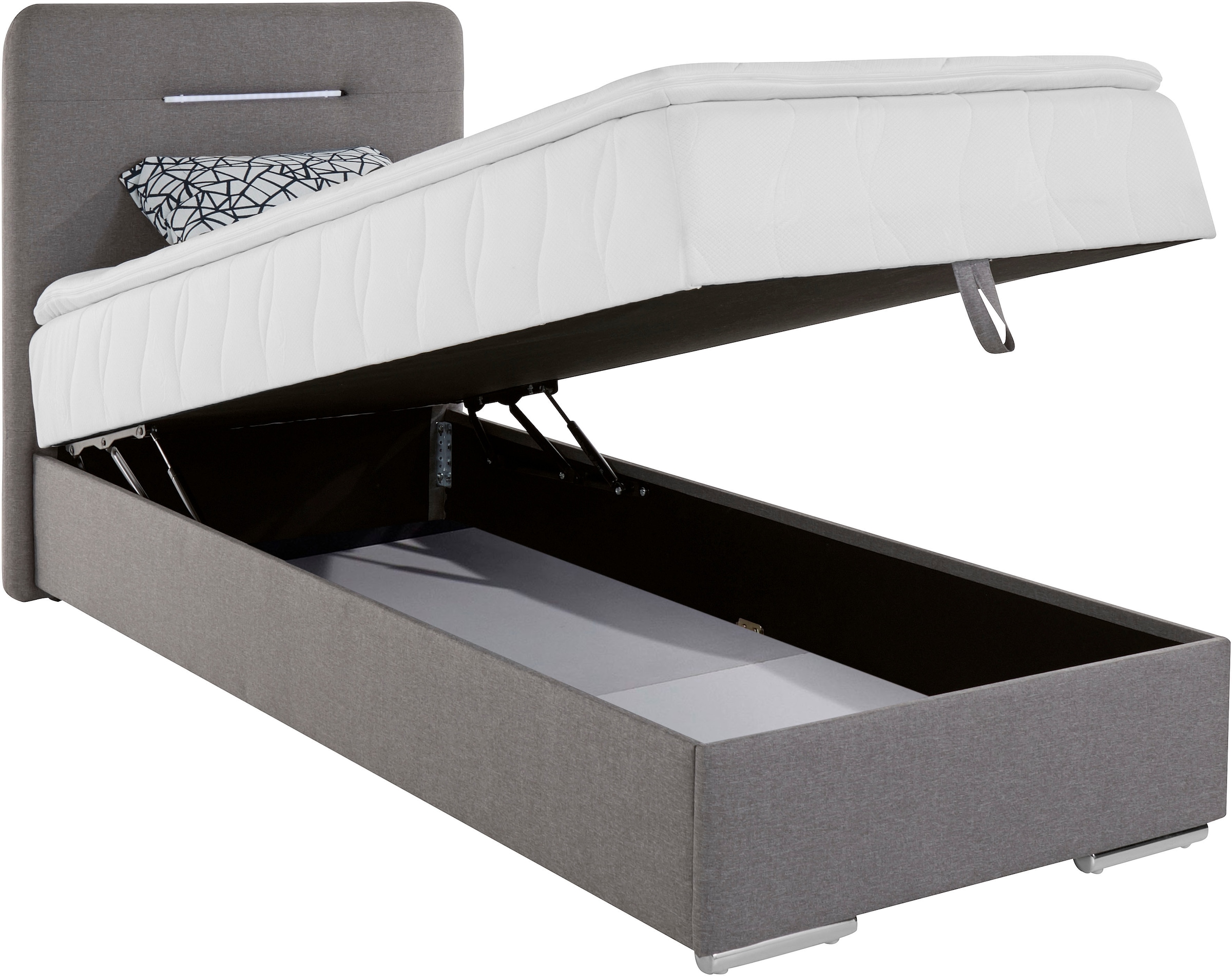 COTTA Lit de boxe »Lighstar« inklusive LED-Beleuchtung, Topper, Bettkasten und Zierkissen