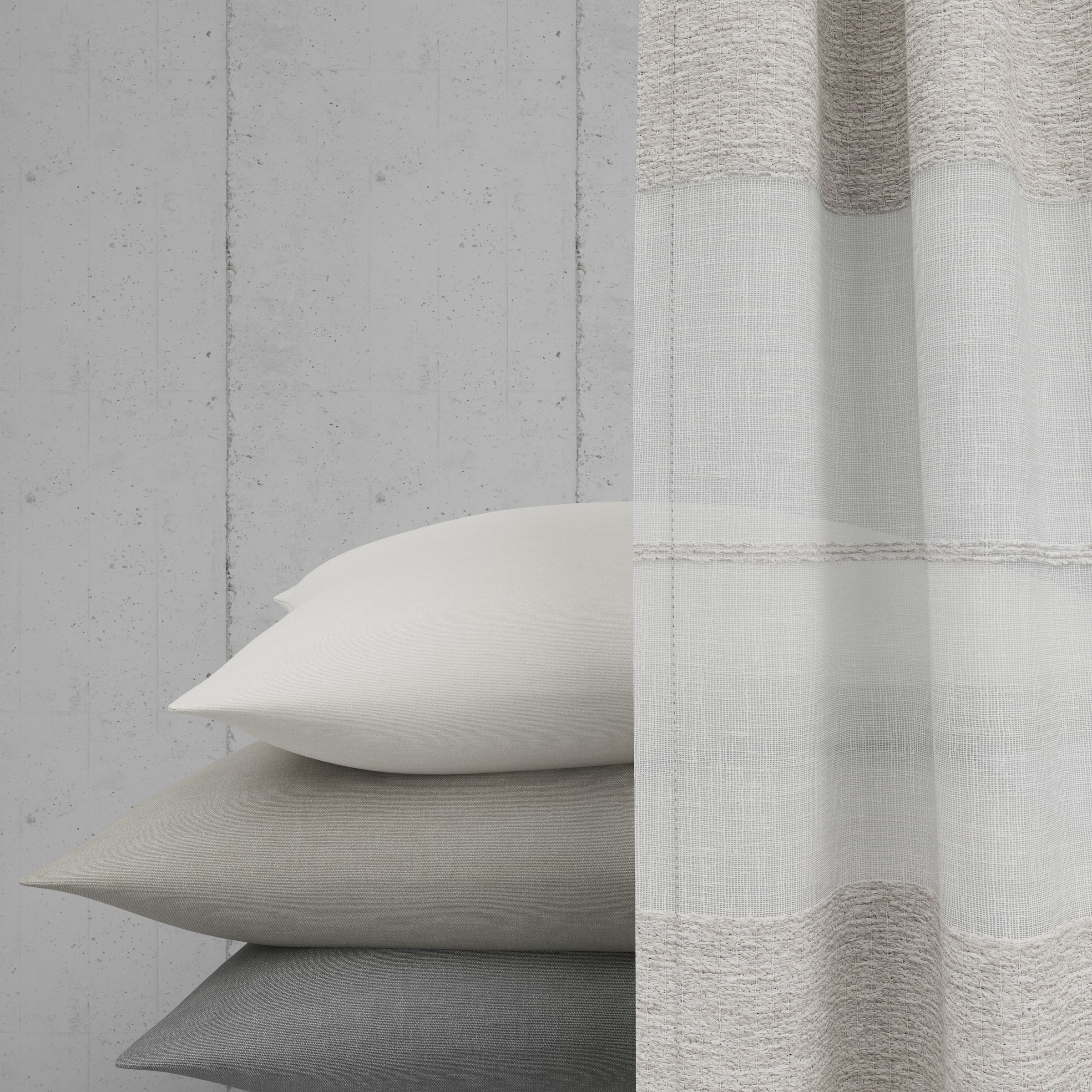 Neutex for you! Rideau »FENJA, 1 Stück, Multifunktionsband, halbtransparent, Streifenstruktur« Bande multifonctionnelle 1 cuis tlg. style féminin, manches longues, en viscose, col en V