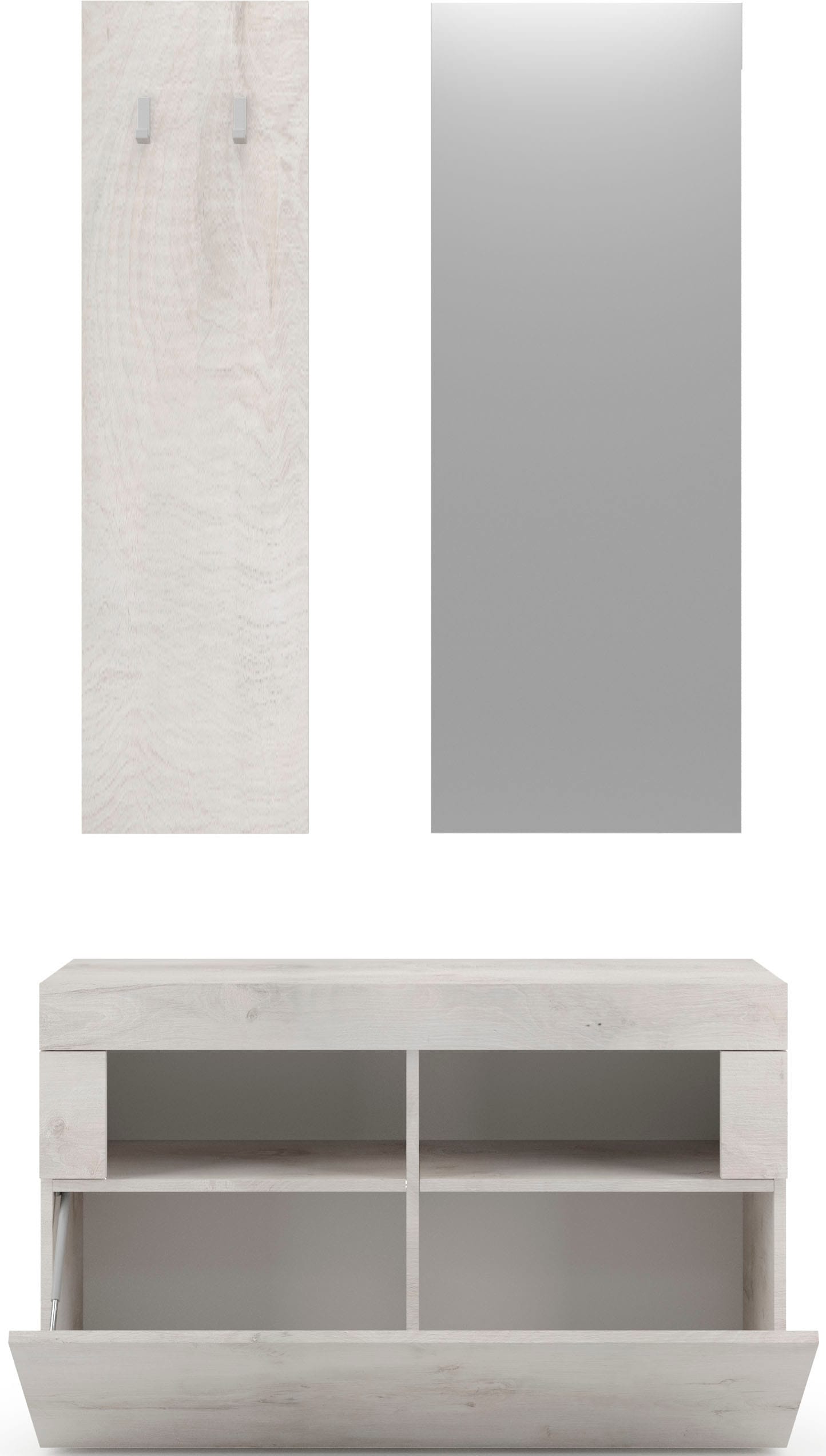 Home affaire Ensemble de vestiaires »Basic 3tlg. Breite 91 cm, Höhe 187 cm, Wandgarderobe« 3 cuis tlg.