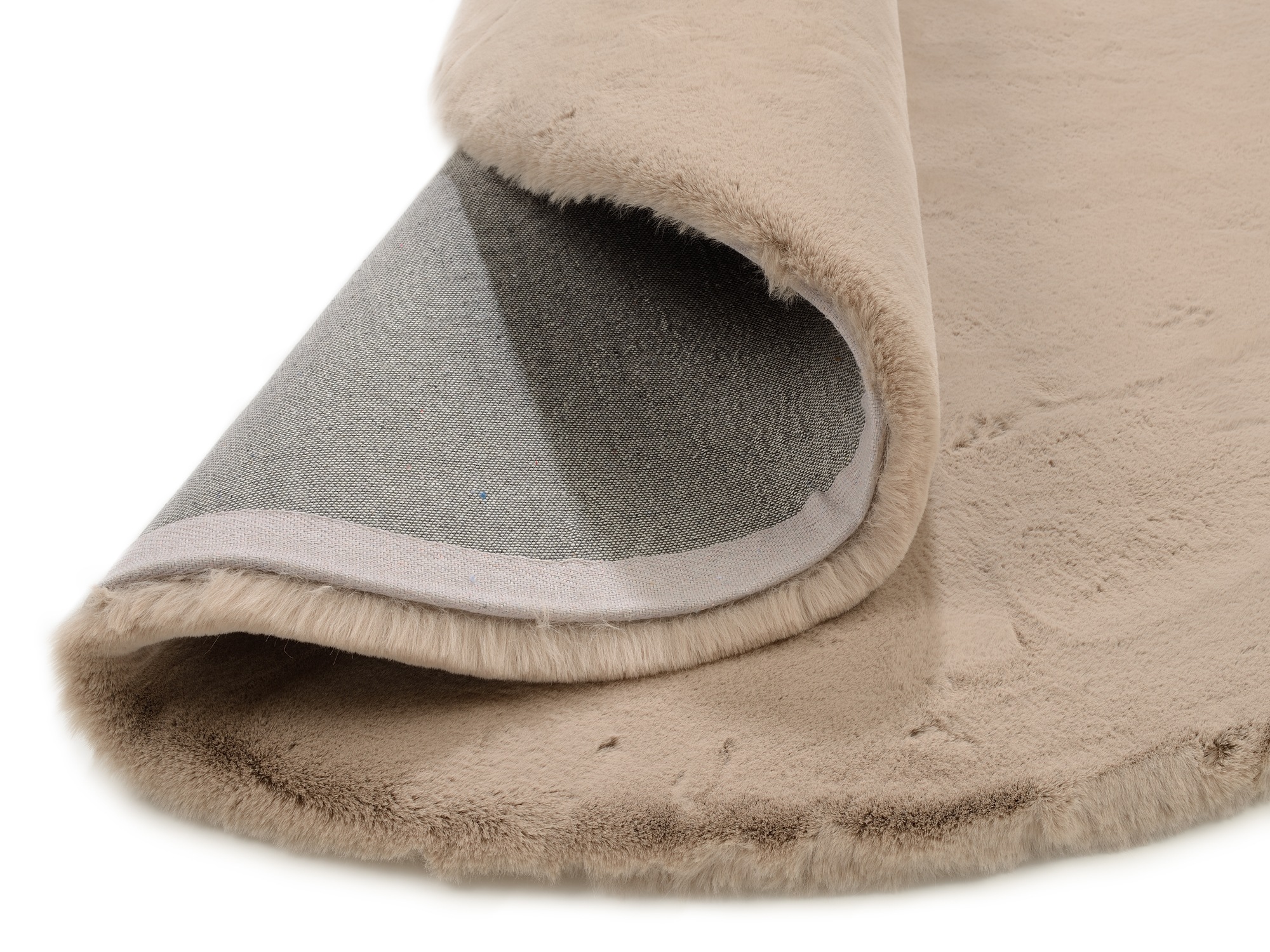 OCI DIE TEPPICHMARKE Teppich »ALISSA« rund 38 mm Höhe Kuschelig weicher Flor, Kaninchen Fell Haptik, getuftet