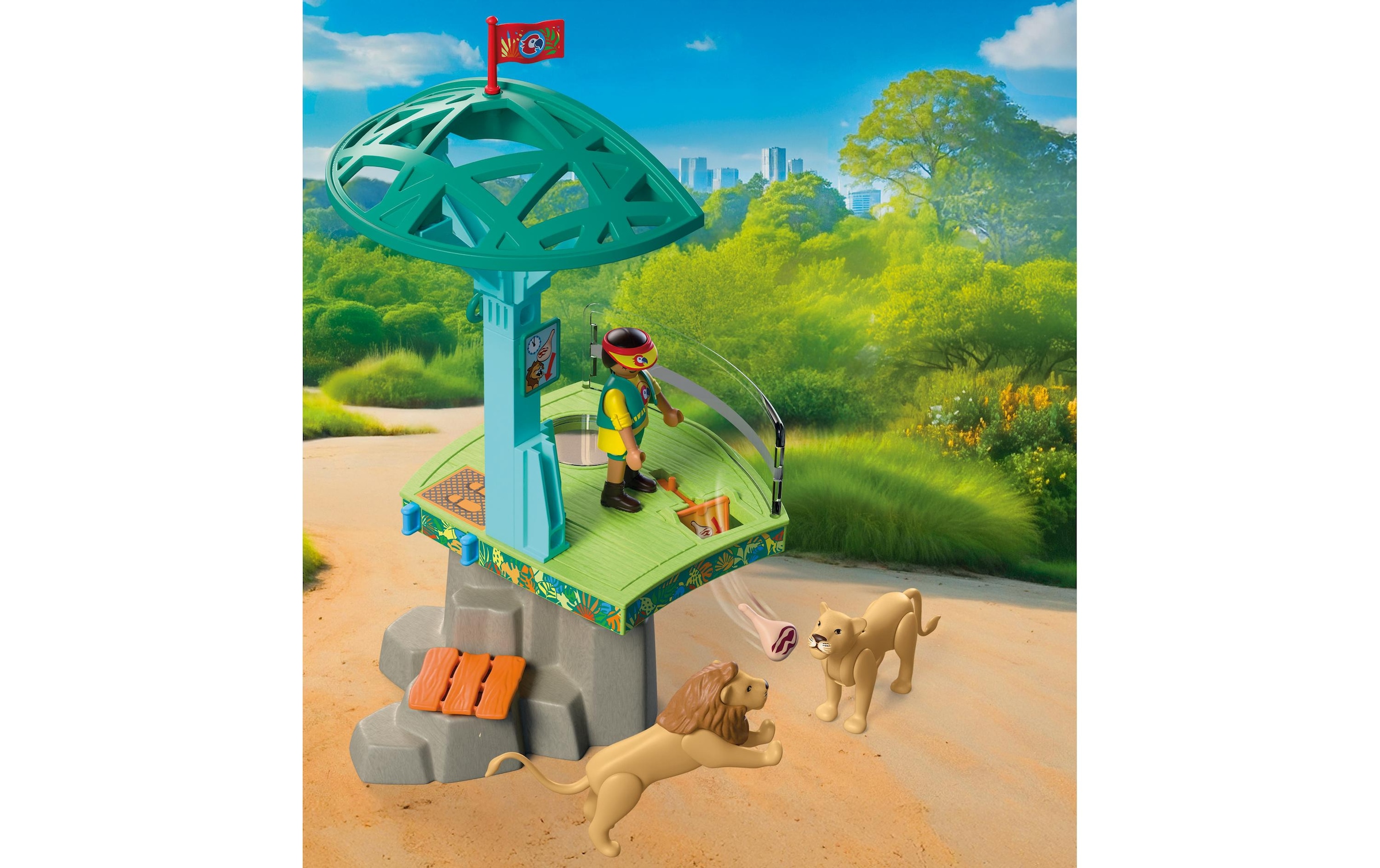 Playmobil® Konstruktions-Spielset »Zoo: Wildnis-Kletterpark (72070), Animals & Friends« Made in Europe