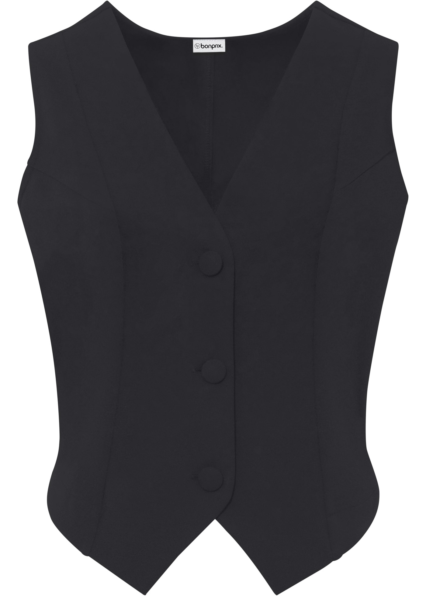 bonprix Gilet de costume aus fester Interlock-Qualität, eng anliegende Passform