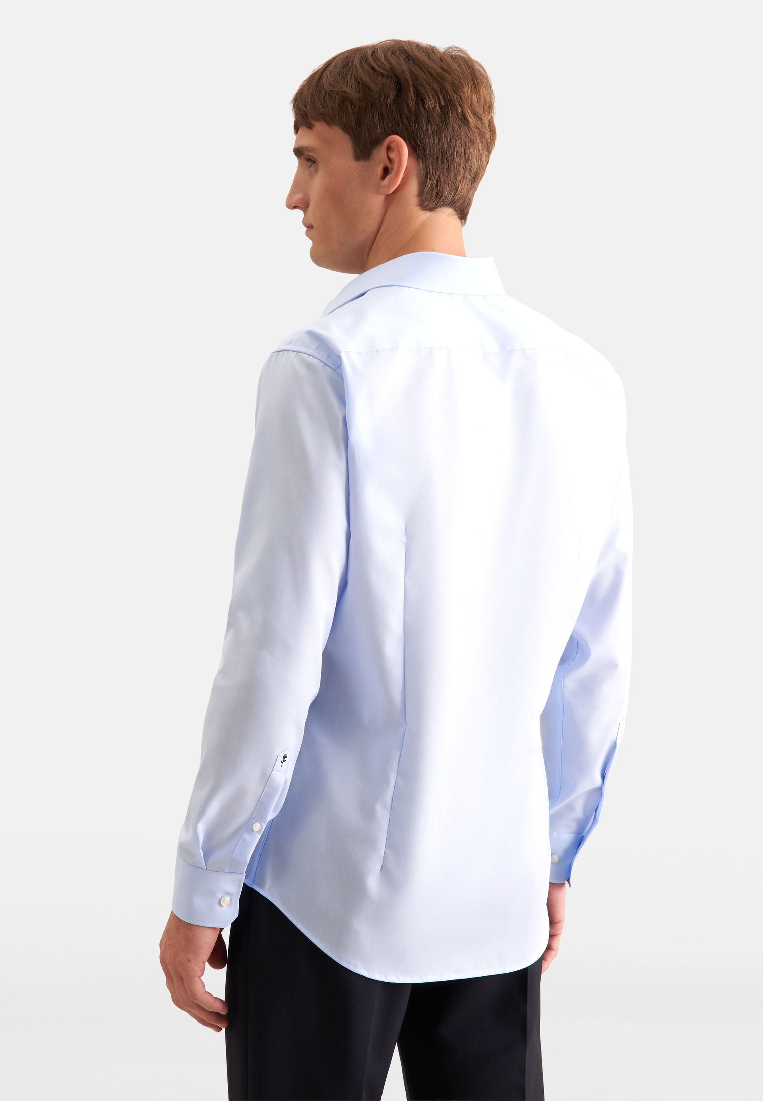seidensticker Chemise d'affaires »Schwarze Rose« Col Kent uni 1/1 cintré
