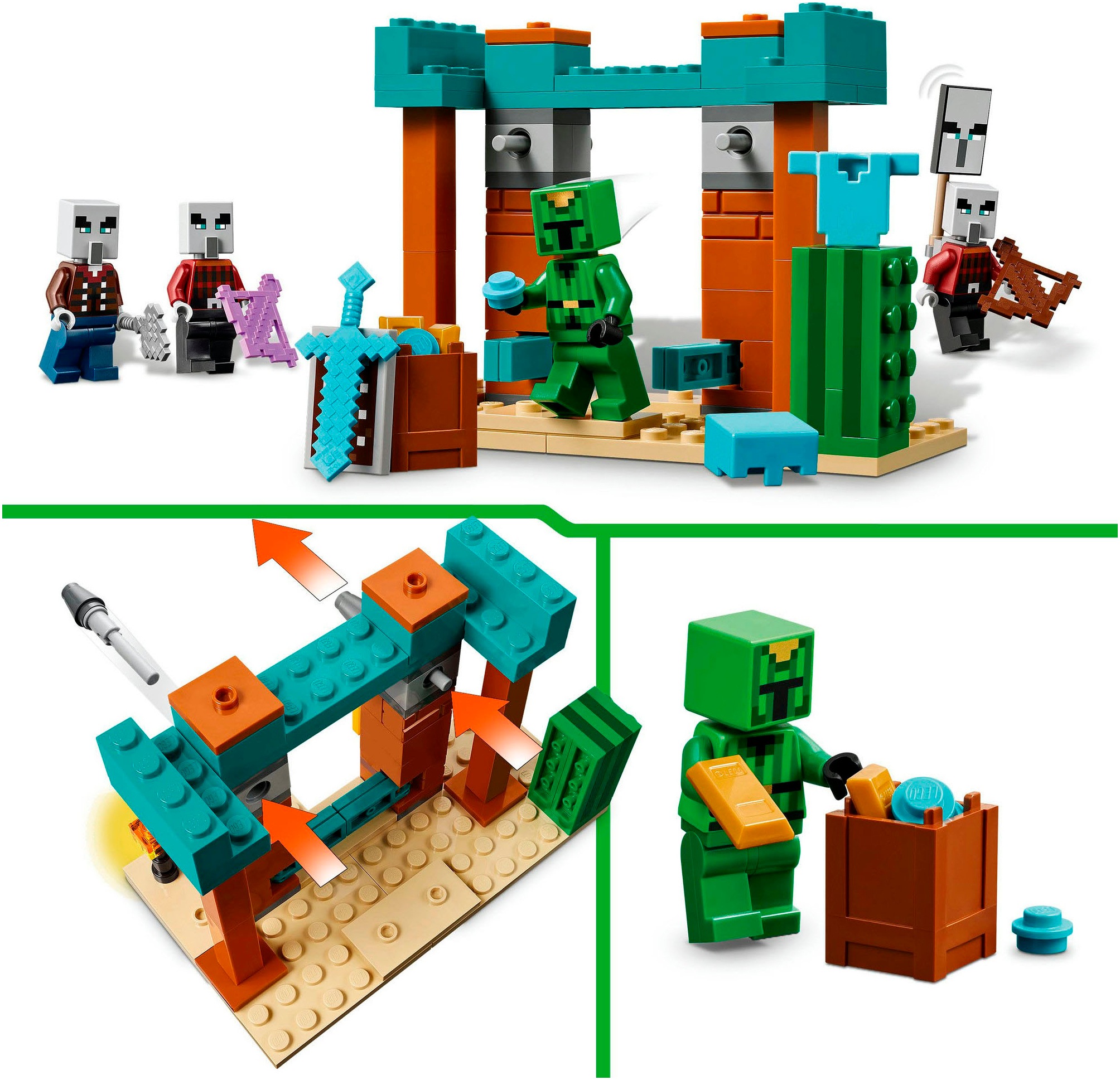 LEGO® Konstruktionsspielsteine »Die Illager-Wüstenpatrouille (21267), LEGO Minecraft« Made in Europe