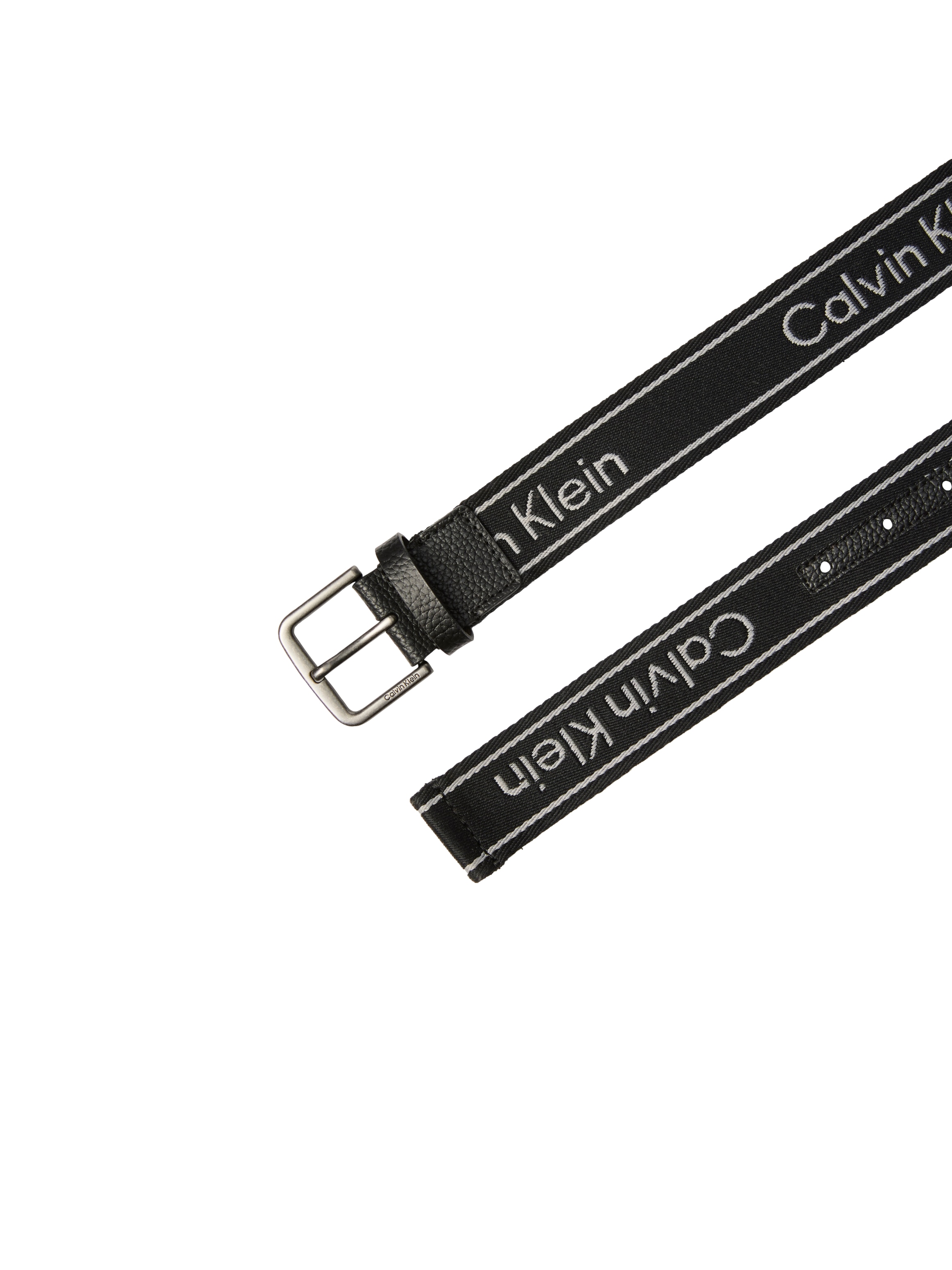Calvin Klein Stoffgürtel »SHORT ROUND BUCKLE WEBBING 35MM« Regular fit und grössenverstellbar