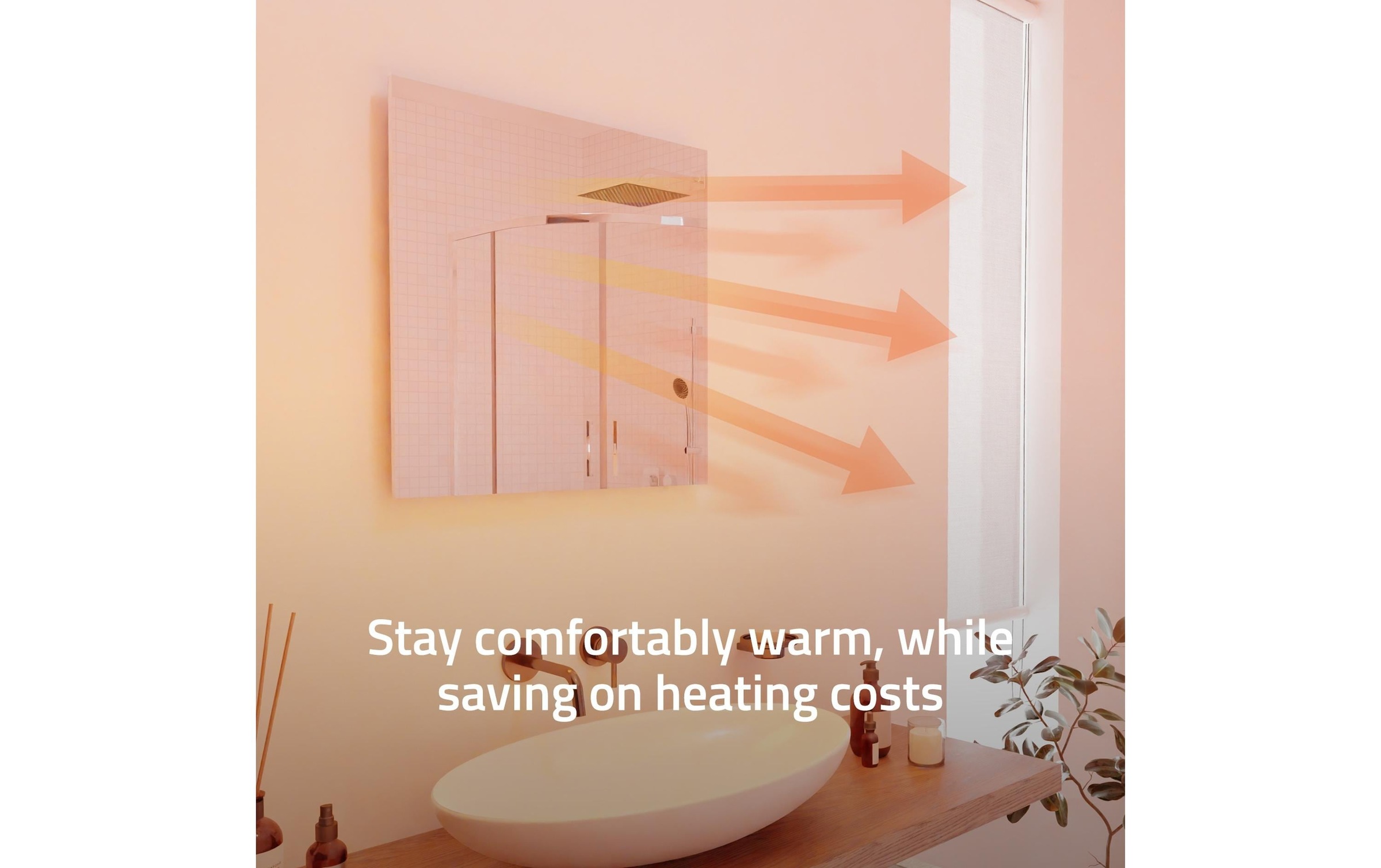 Hombli Chauffage infrarouge »smartes Infrarot Glas Heizpanel 400W Spiegel«