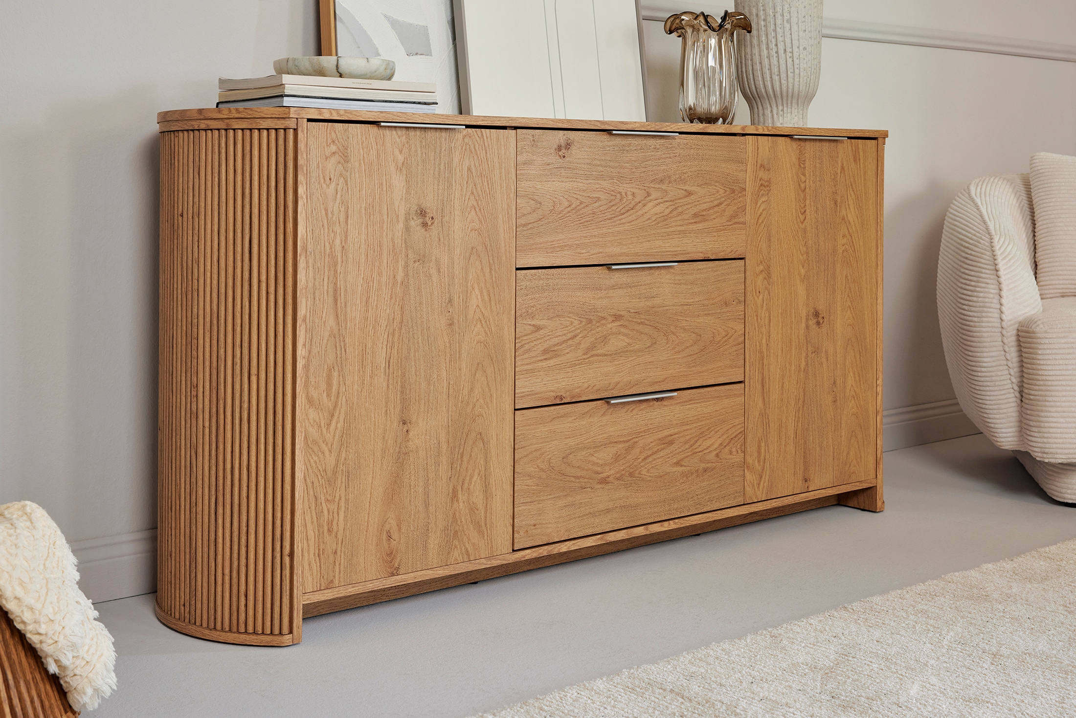 Jahnke TV-Board »MOON TV 175« 1 Stk. tlg. Sideboard, 2 Türen & 3 Schubladen, abgerundet, Breite ca. 160 cm