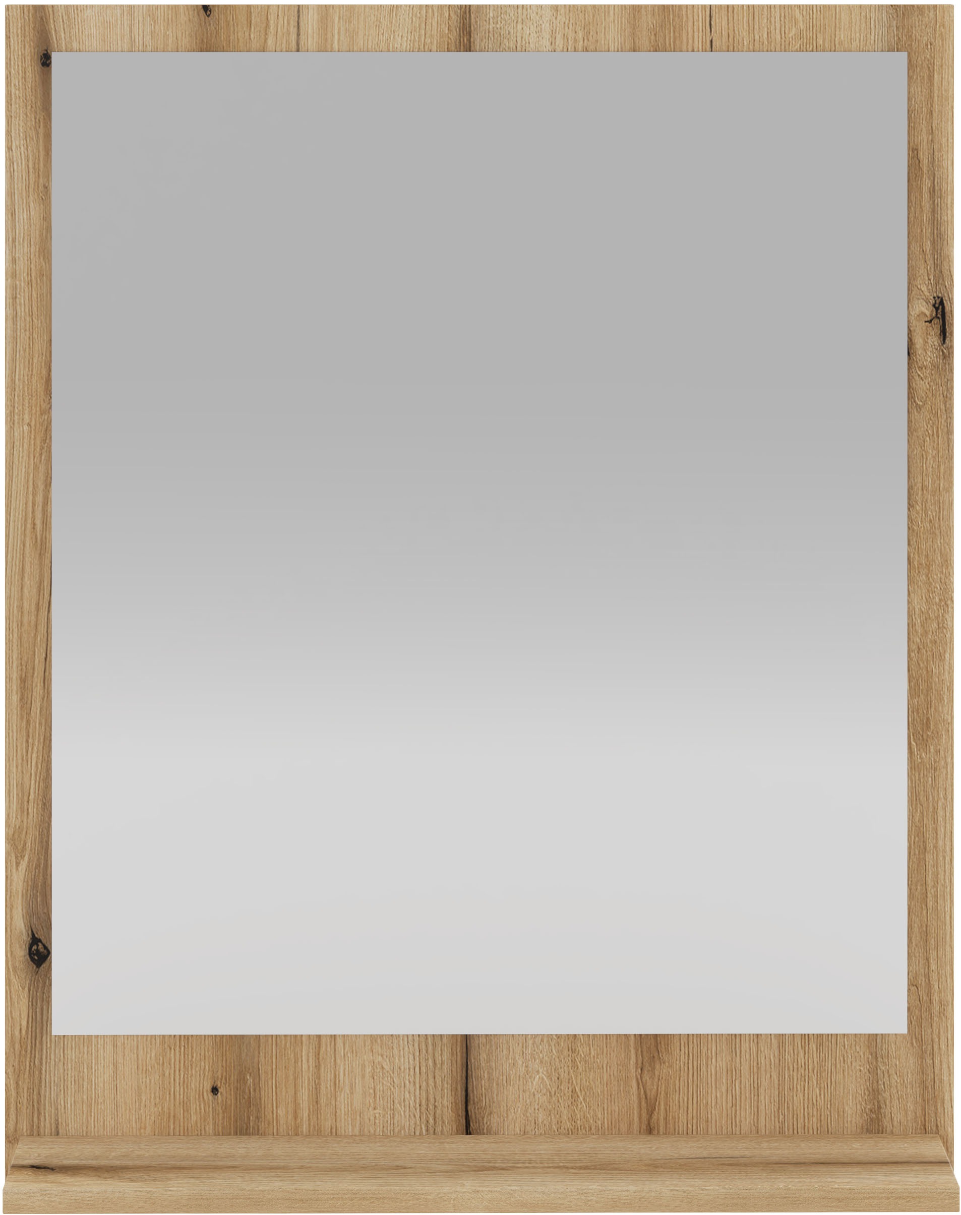 INOSIGN Miroir de salle de bain »Oslo, Spiegel in Eiche Evoke, Wandspiegel im skandinavischen Design« mit Ablagefläche, 60 cm breit