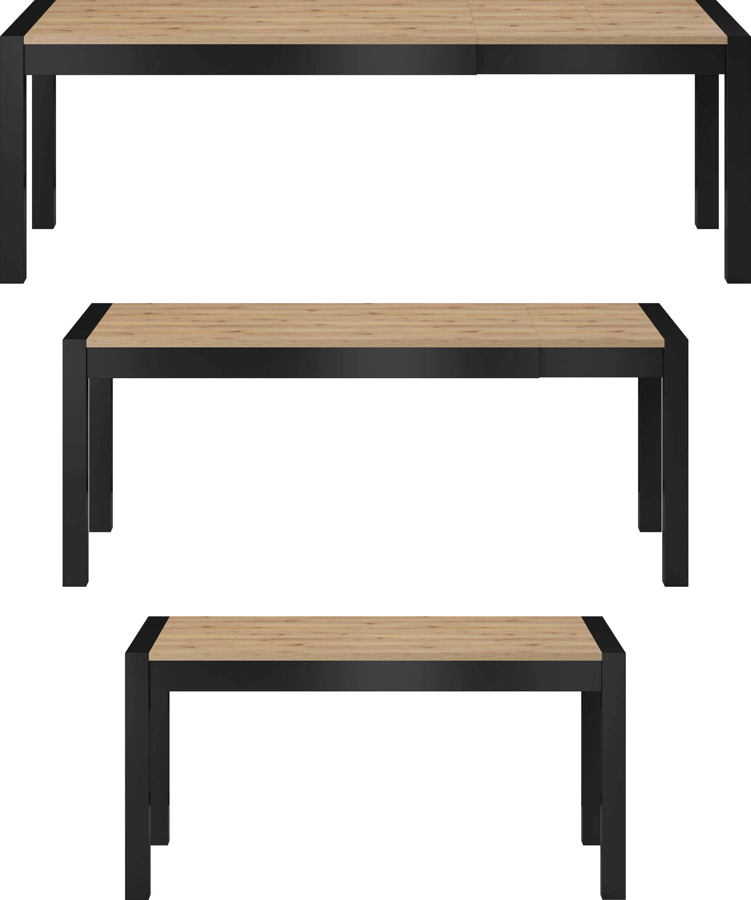 Home affaire Table de salle à manger »Aktiv« (B/T/H): 160-240/90/78,5 cm, Ausziehbar von 160 cm bis 240cm