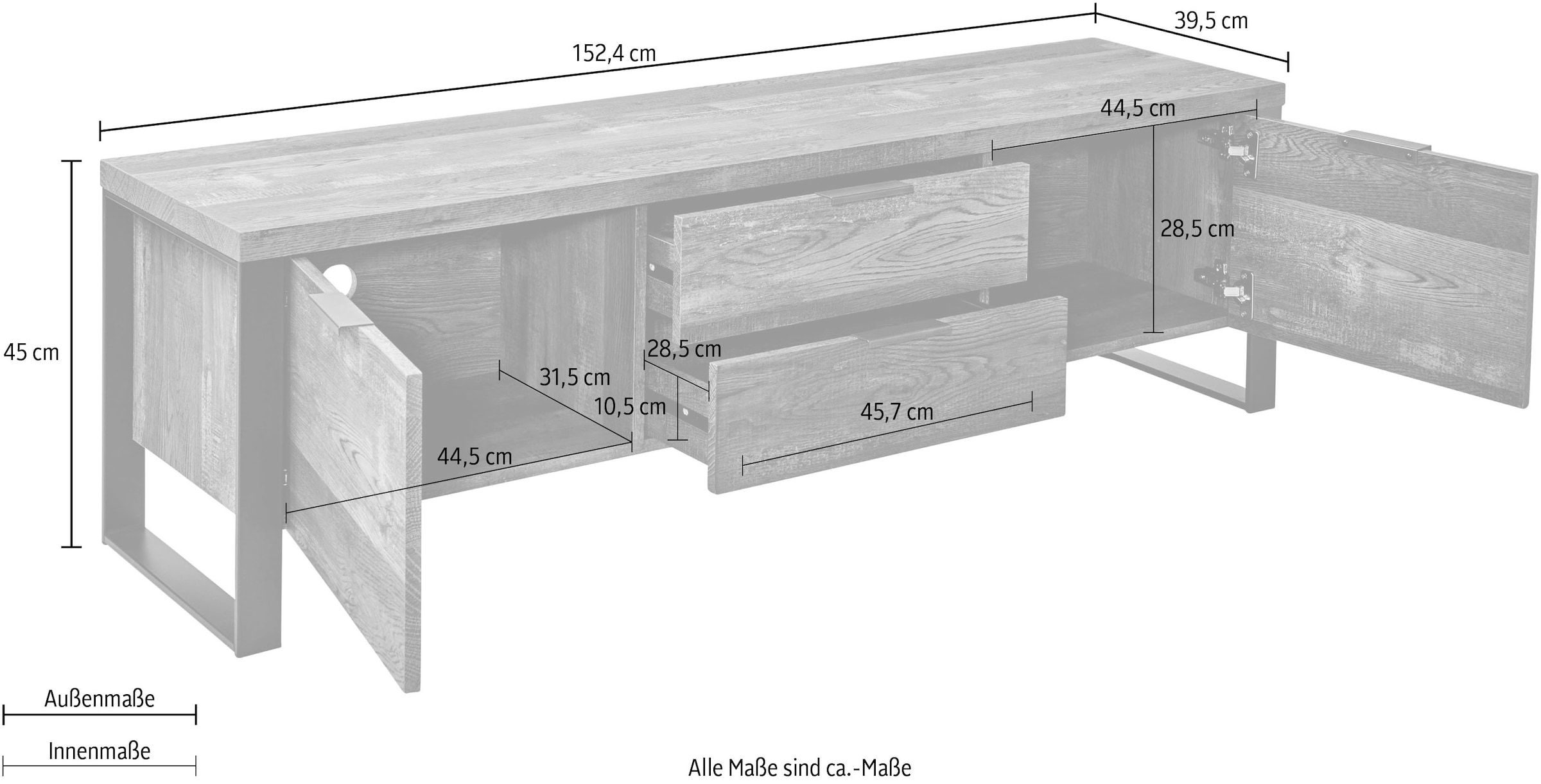Jahnke TV-Board »LOOP« Breite ca. 152 cm