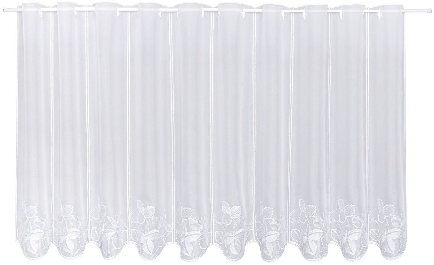 Gerster Rideau à vitres »Fabia, nach Mass, 1 Stück, Durchzuglöcher, transparent« Orifices de passage 1 cuis tlg. SB-Bistro «Fabia», fabrication sur mesure