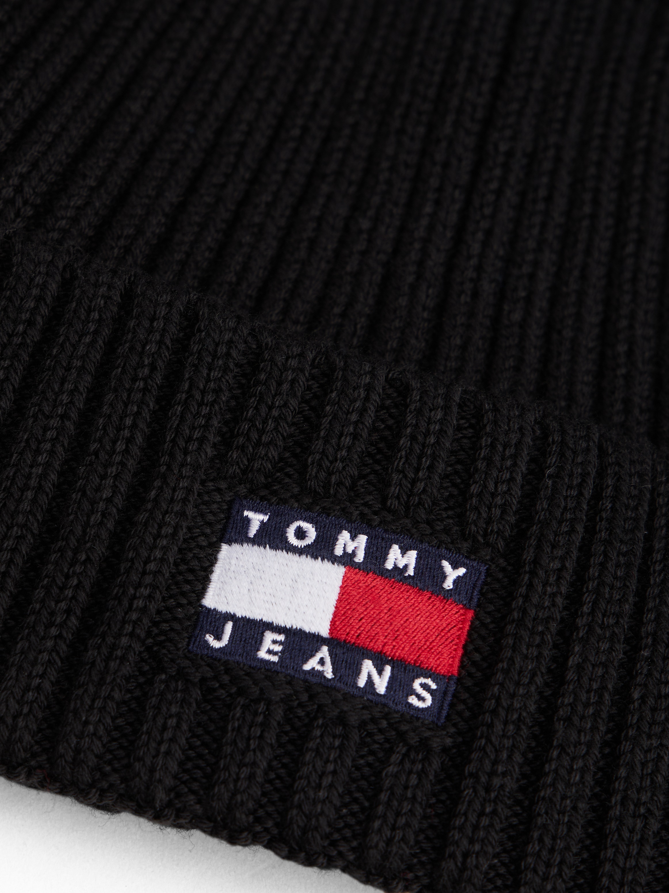 Tommy Jeans Bonnet »TJM HERITAGE CORE« maille côtelée, revers, coupe normale