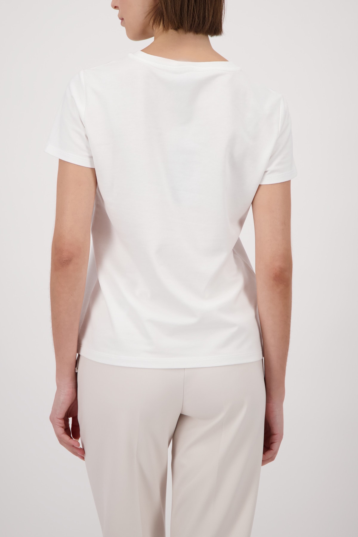 Monari T-shirt »Shirt Schmuckschrift« Regular fit mit Strasssteinen