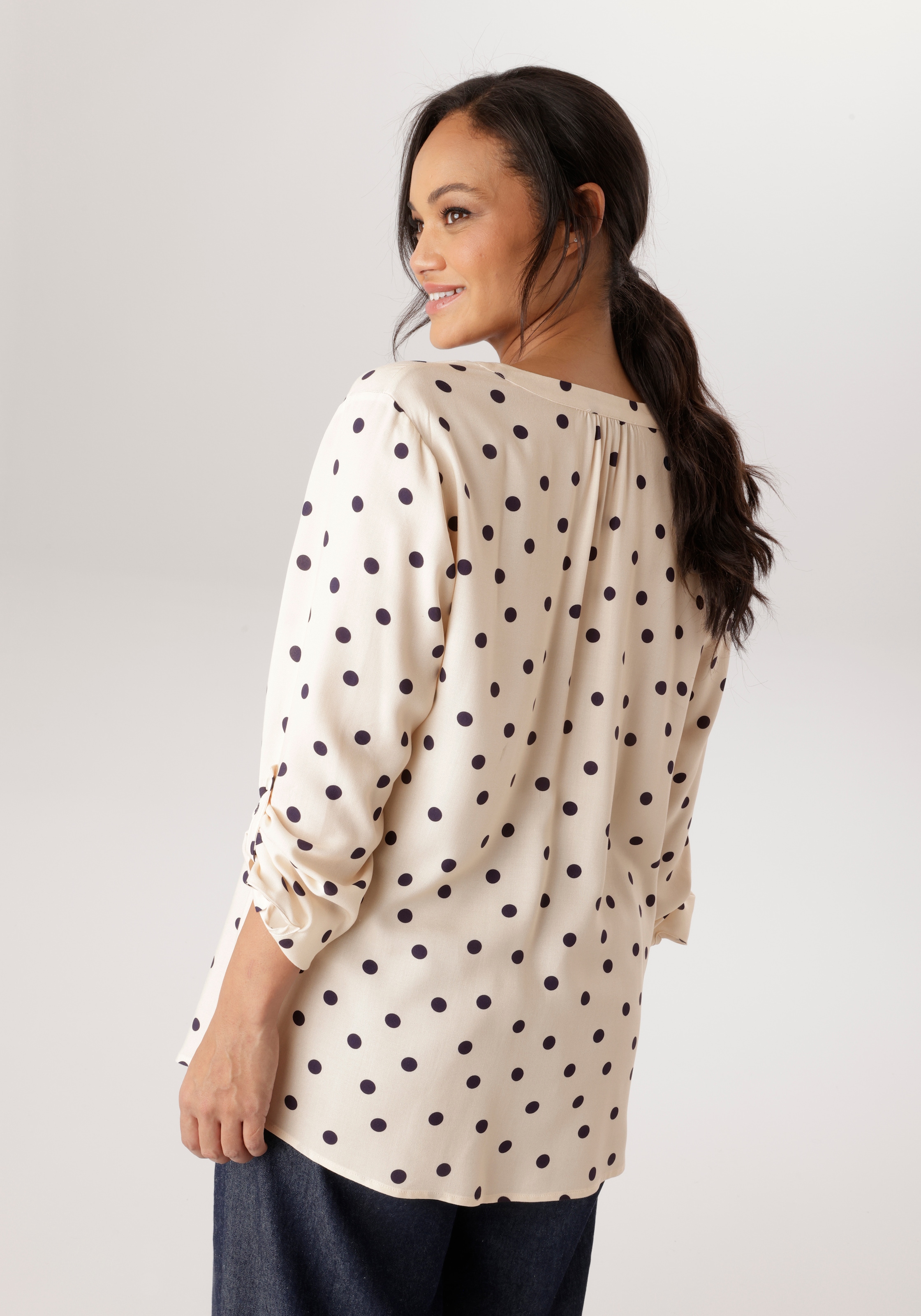 Aniston PLUS Blouse à enfiler dans un motif à pois tendance
