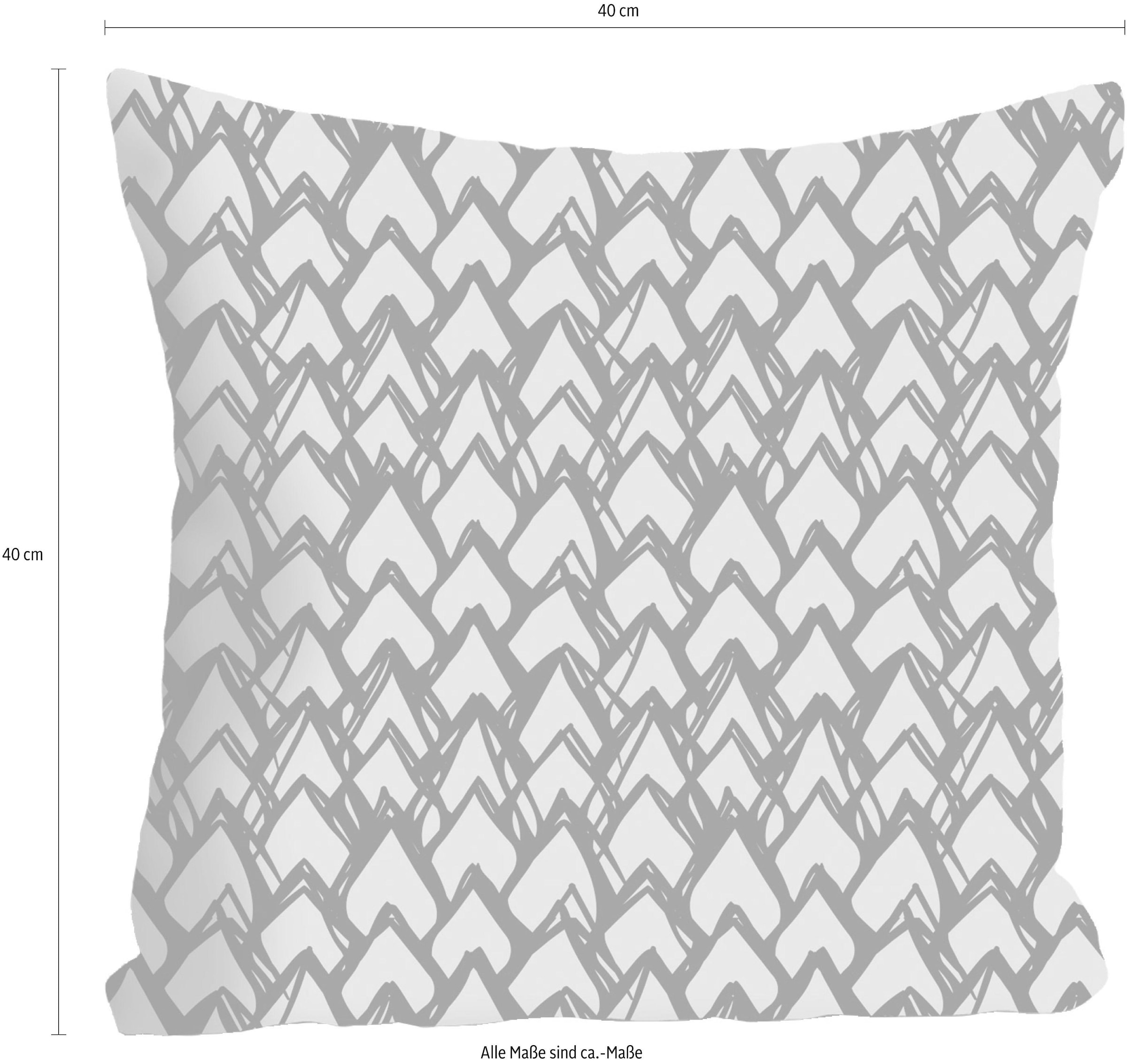 queence Coussin décoratif »»Tropfen«« Kissenhülle ohne Füllung, 1 Stück