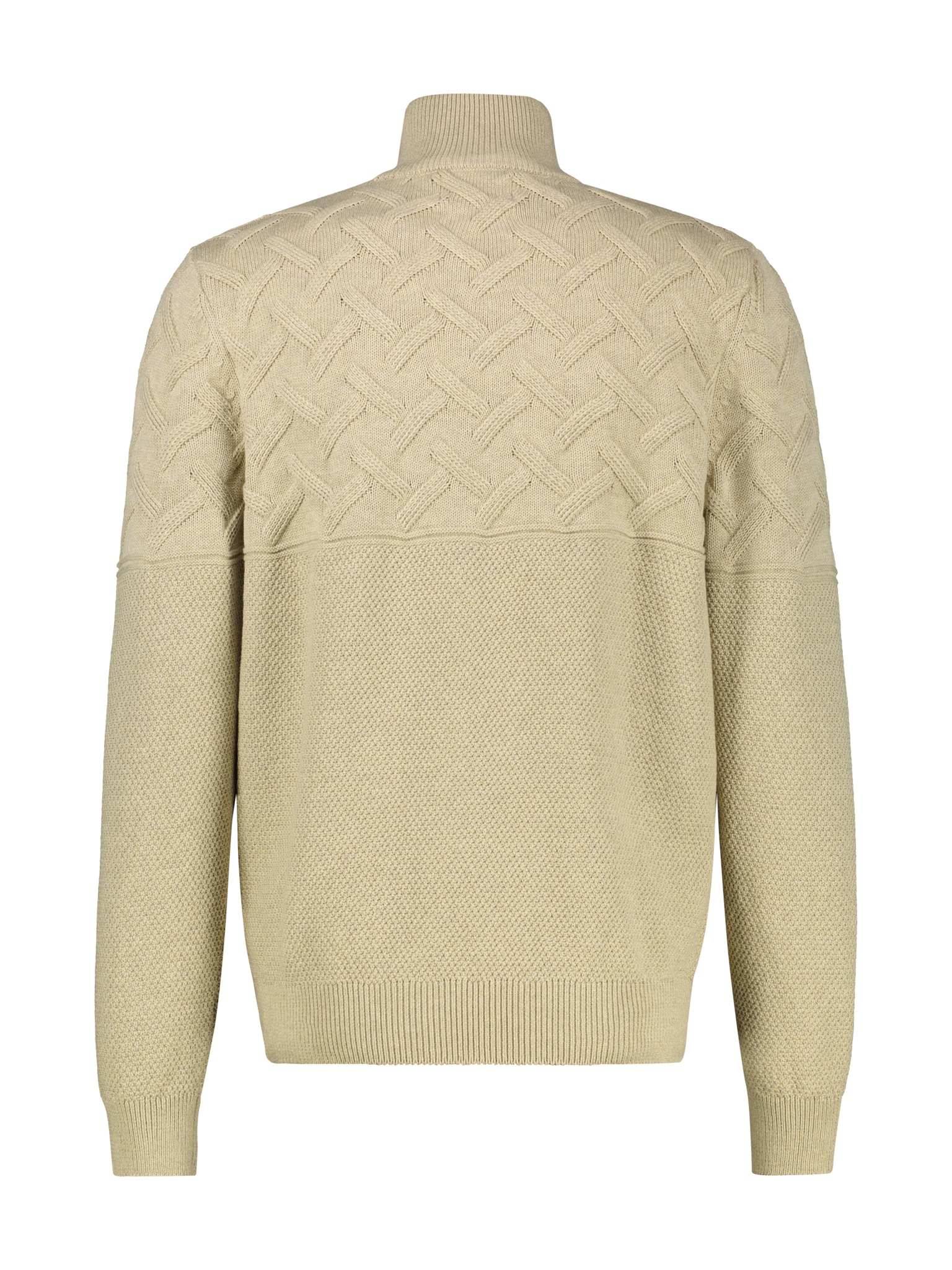 LERROS Strickpullover mit Zipper und Stehkragen, Jacquard-Struktur