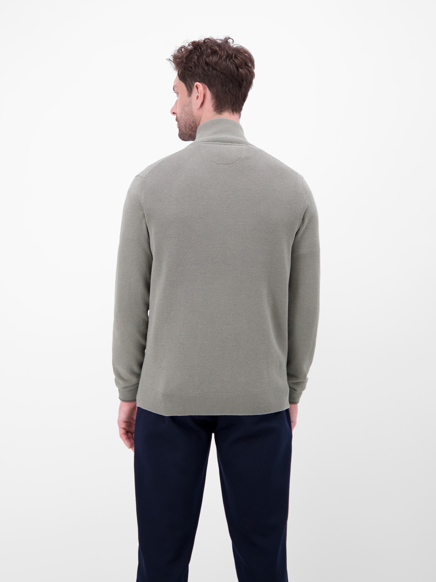 LERROS Strickjacke »Strickjacke mit Stehkragen in 2-Tone-Optik«