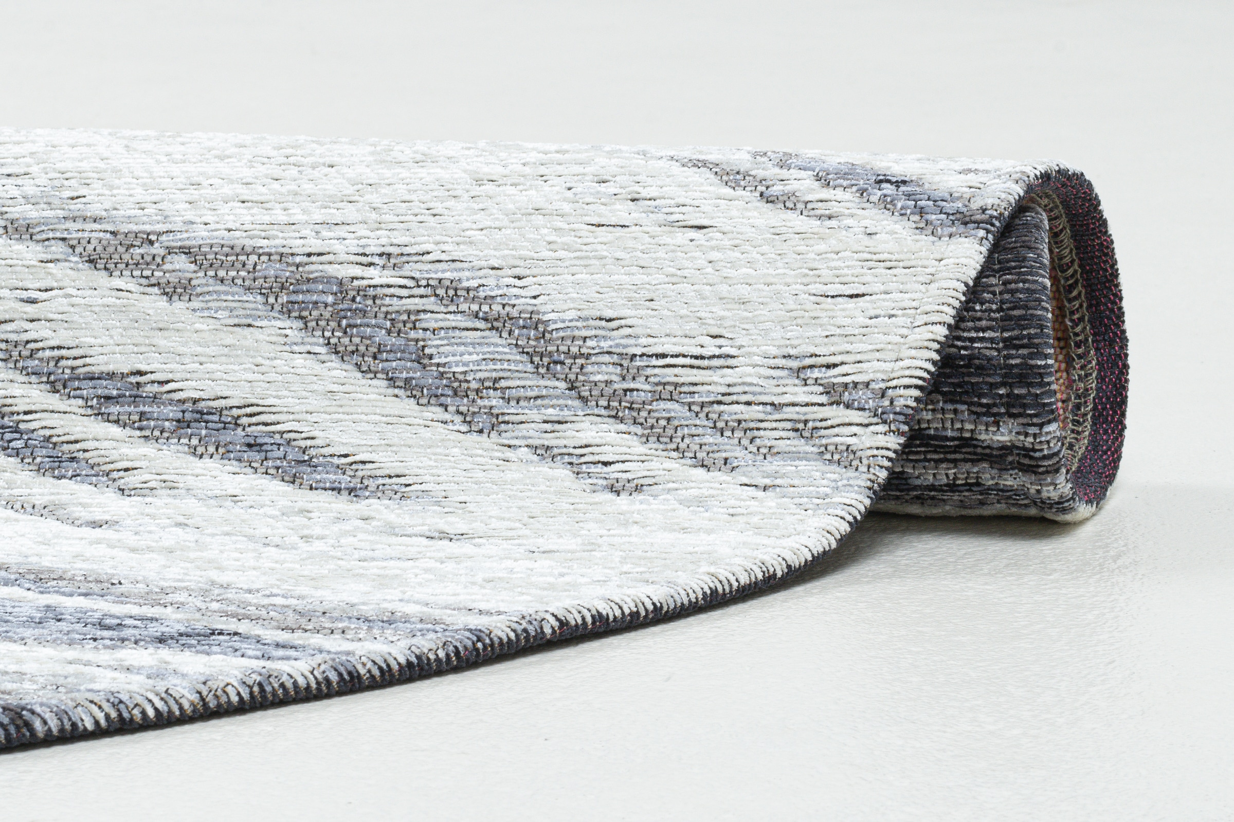 Sansibar Teppich »Keitum 032« rund 3 mm Höhe Flachgewebe, modernes Design, Motiv Brandung & Wellen