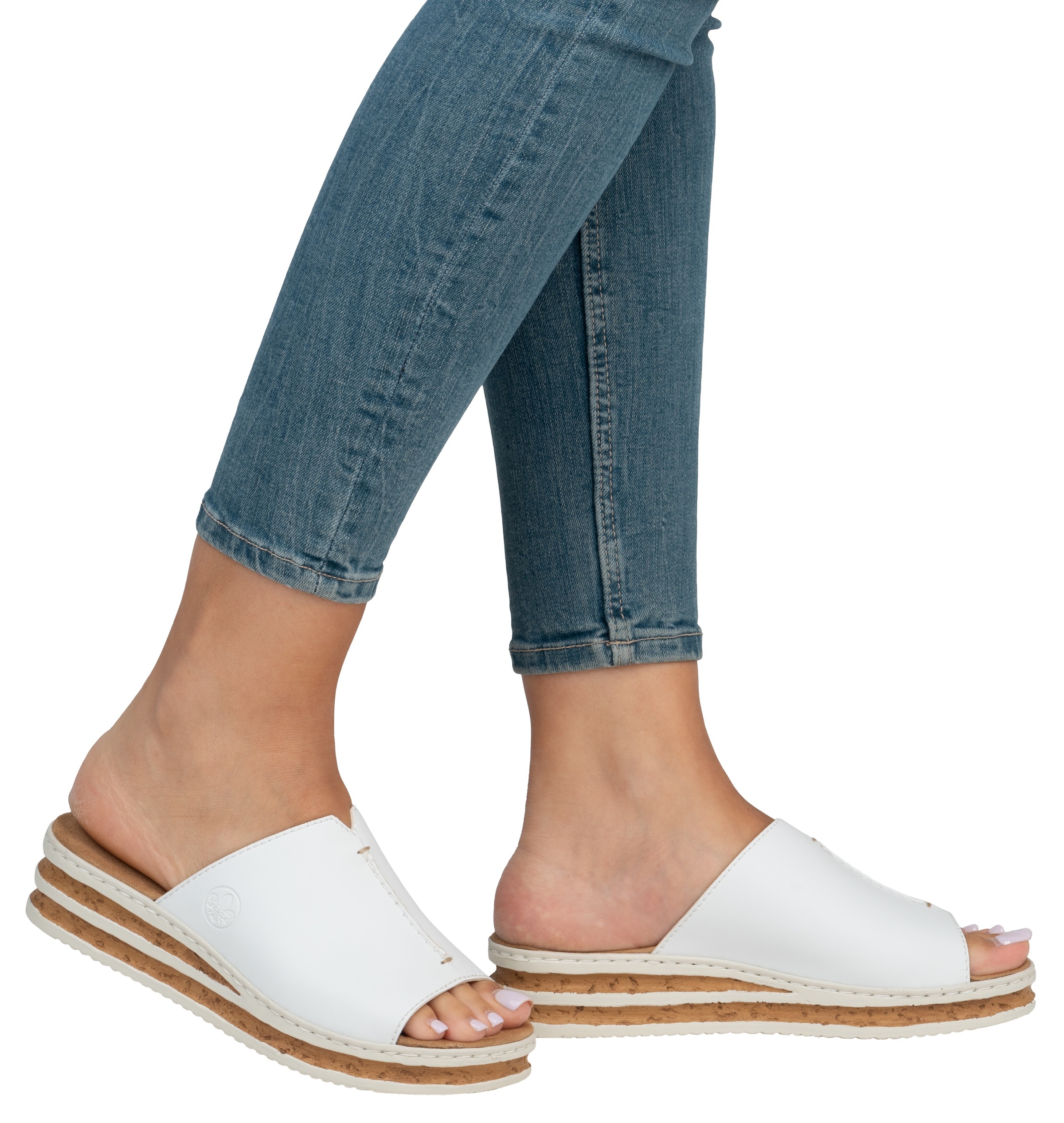 Rieker Keilpantolette  , Sommerschuh, Hausschuh, Keilabsatz, zum Schlupfen